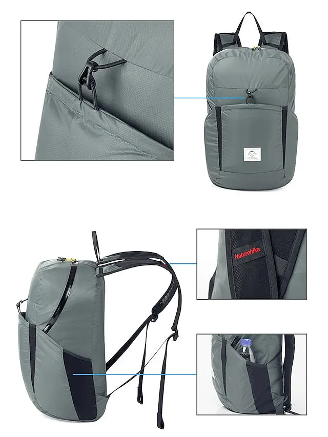 18 L Hiking Backpack Lightweight Packable Backpack Daypack Packable Rain Waterproof Ultra Light (UL) Waterproof Zipper Foldable Outdoor Camping / Hiking Climbing Cycling / Bike Traveling Nylon Navy