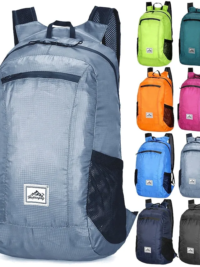 18 L Hiking Backpack Lightweight Packable Backpack Daypack Packable Rain Waterproof Ultra Light (UL) Waterproof Zipper Foldable Outdoor Camping / Hiking Climbing Cycling / Bike Traveling Nylon Navy