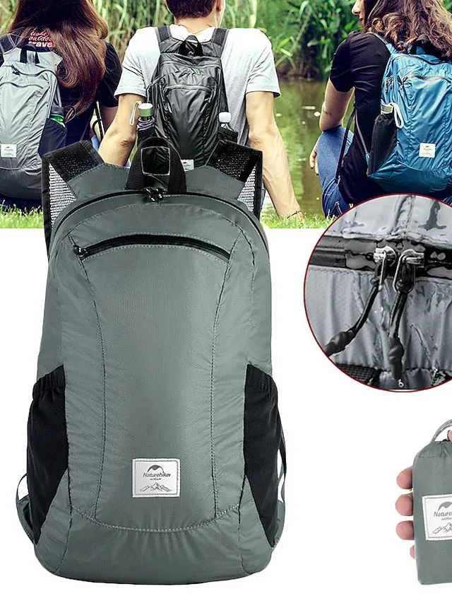 18 L Hiking Backpack Lightweight Packable Backpack Daypack Packable Rain Waterproof Ultra Light (UL) Waterproof Zipper Foldable Outdoor Camping / Hiking Climbing Cycling / Bike Traveling Nylon Navy