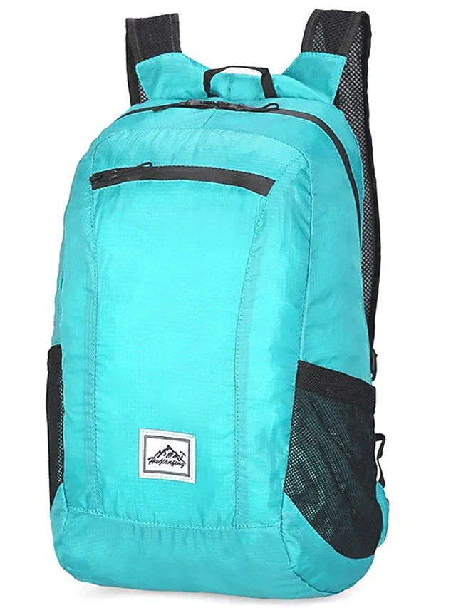 18 L Hiking Backpack Lightweight Packable Backpack Daypack Packable Rain Waterproof Ultra Light (UL) Waterproof Zipper Foldable Outdoor Camping / Hiking Climbing Cycling / Bike Traveling Nylon Navy