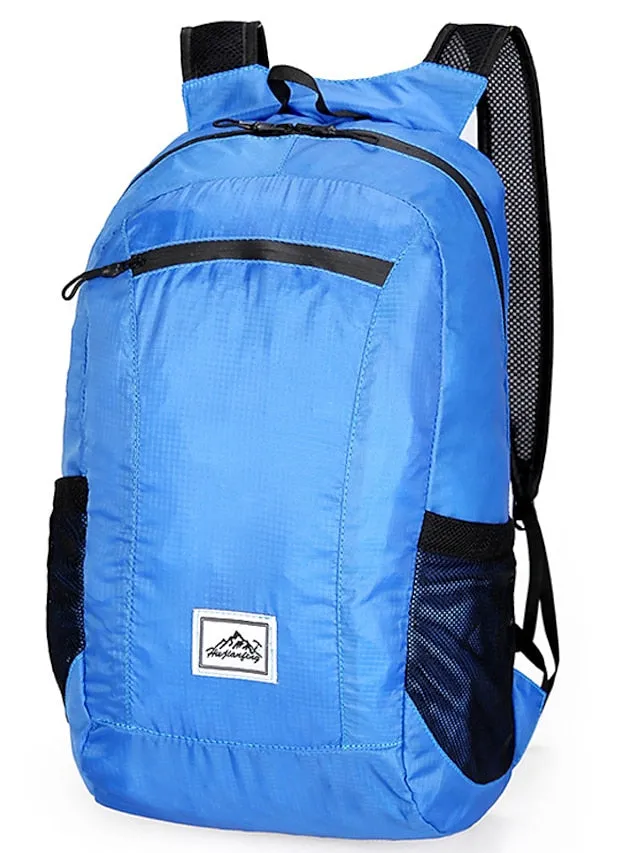 18 L Hiking Backpack Lightweight Packable Backpack Daypack Packable Rain Waterproof Ultra Light (UL) Waterproof Zipper Foldable Outdoor Camping / Hiking Climbing Cycling / Bike Traveling Nylon Navy
