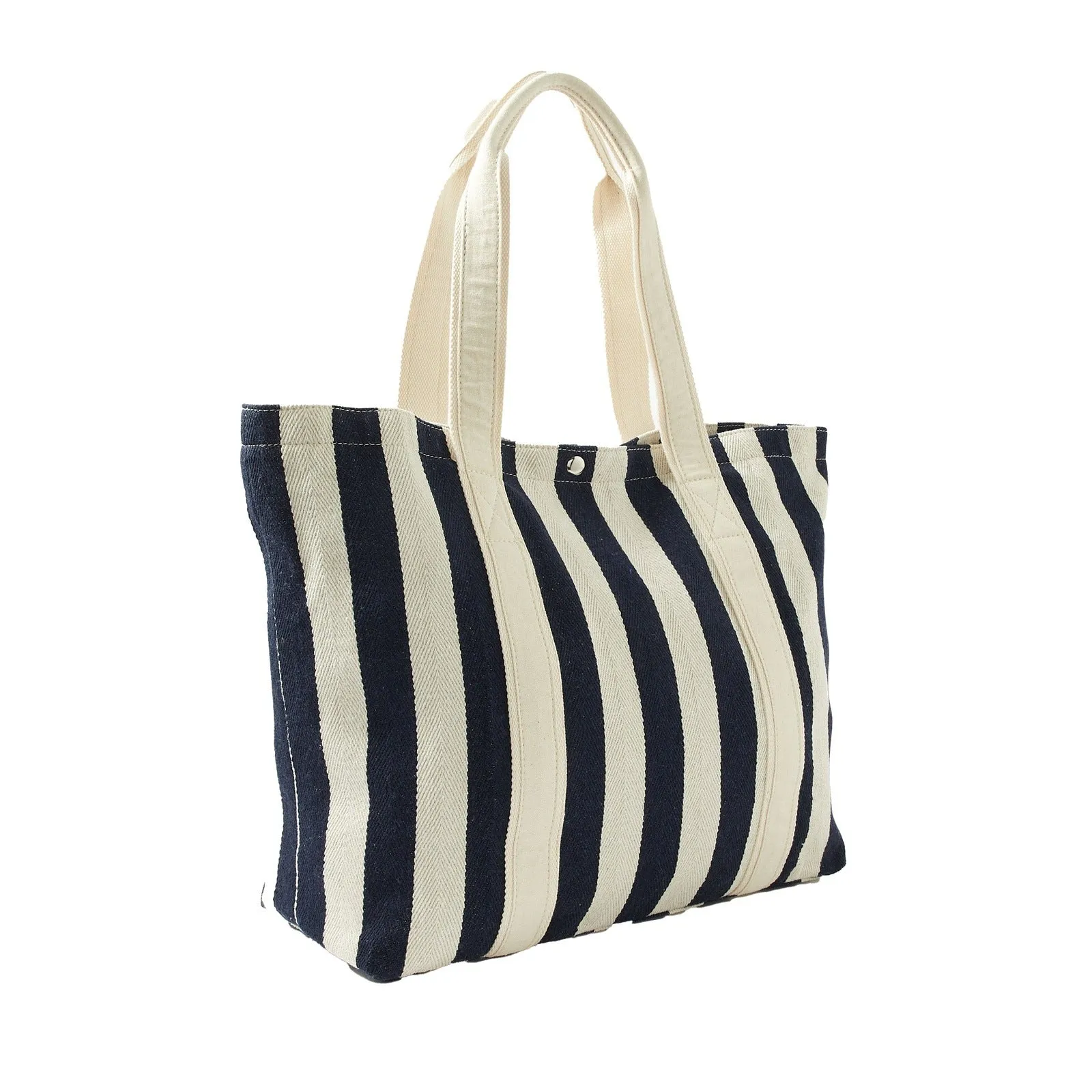 Accessorize London Women's Faux Leather Beige Stripe shopper Bag