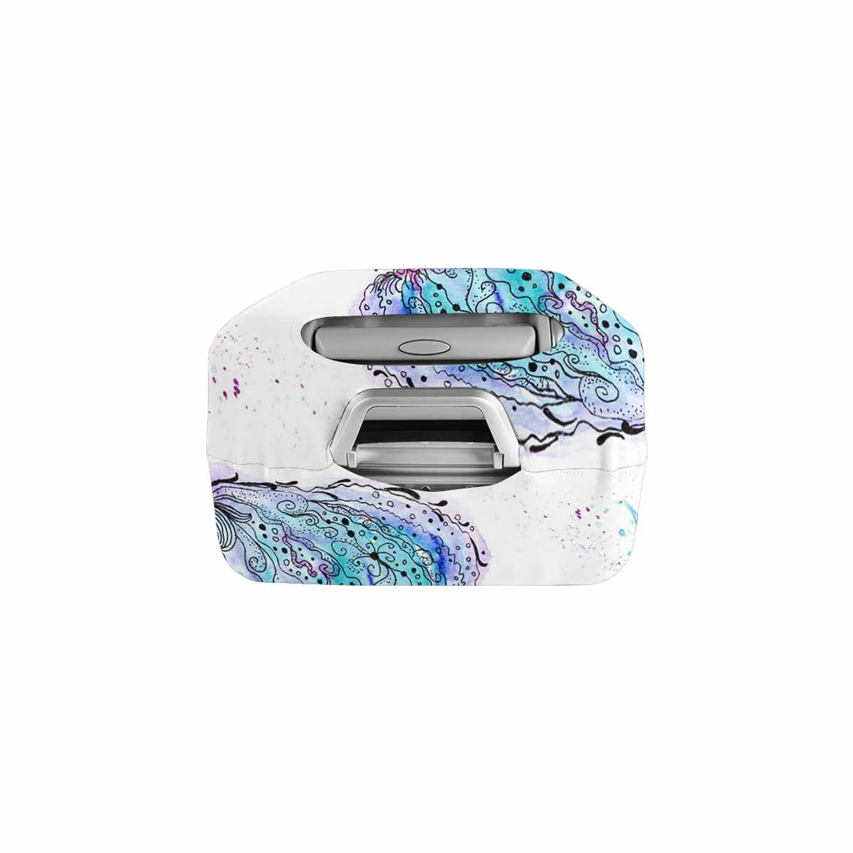 Animals themed Cover for Luggage suitcase printed Jelly fish watercolor and ink painting