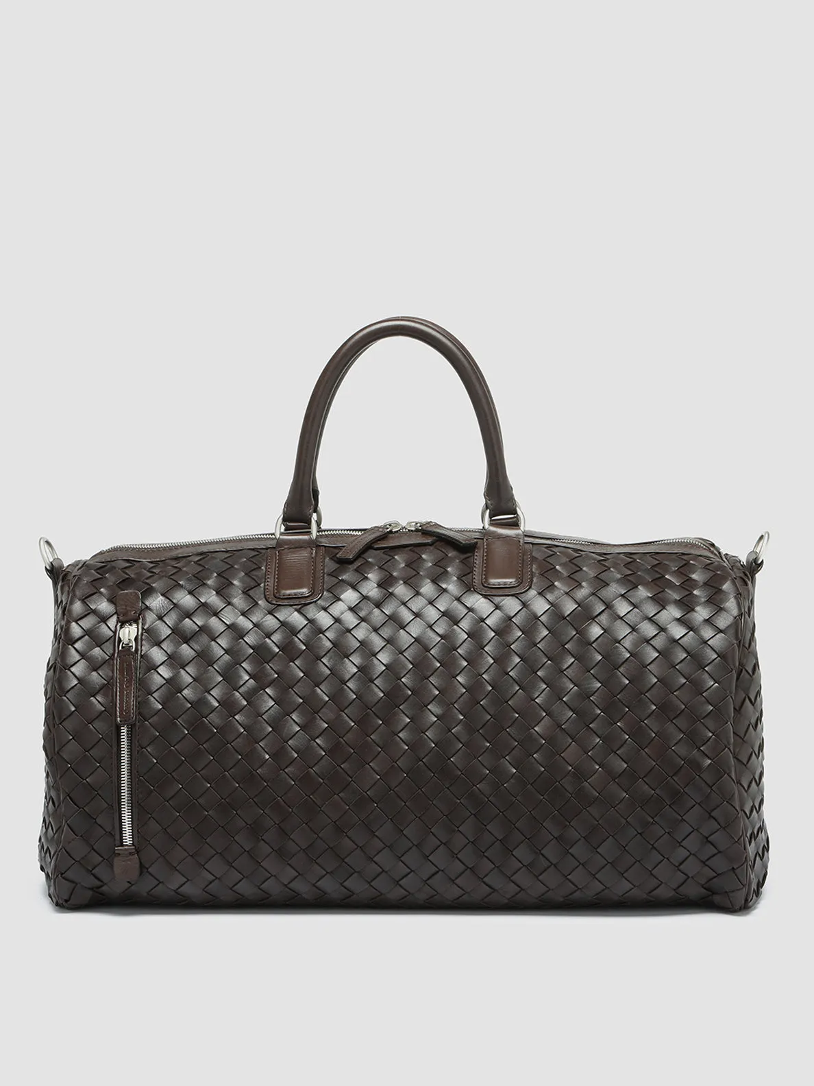 ARMOR 01 - Brown Woven Leather Weekender