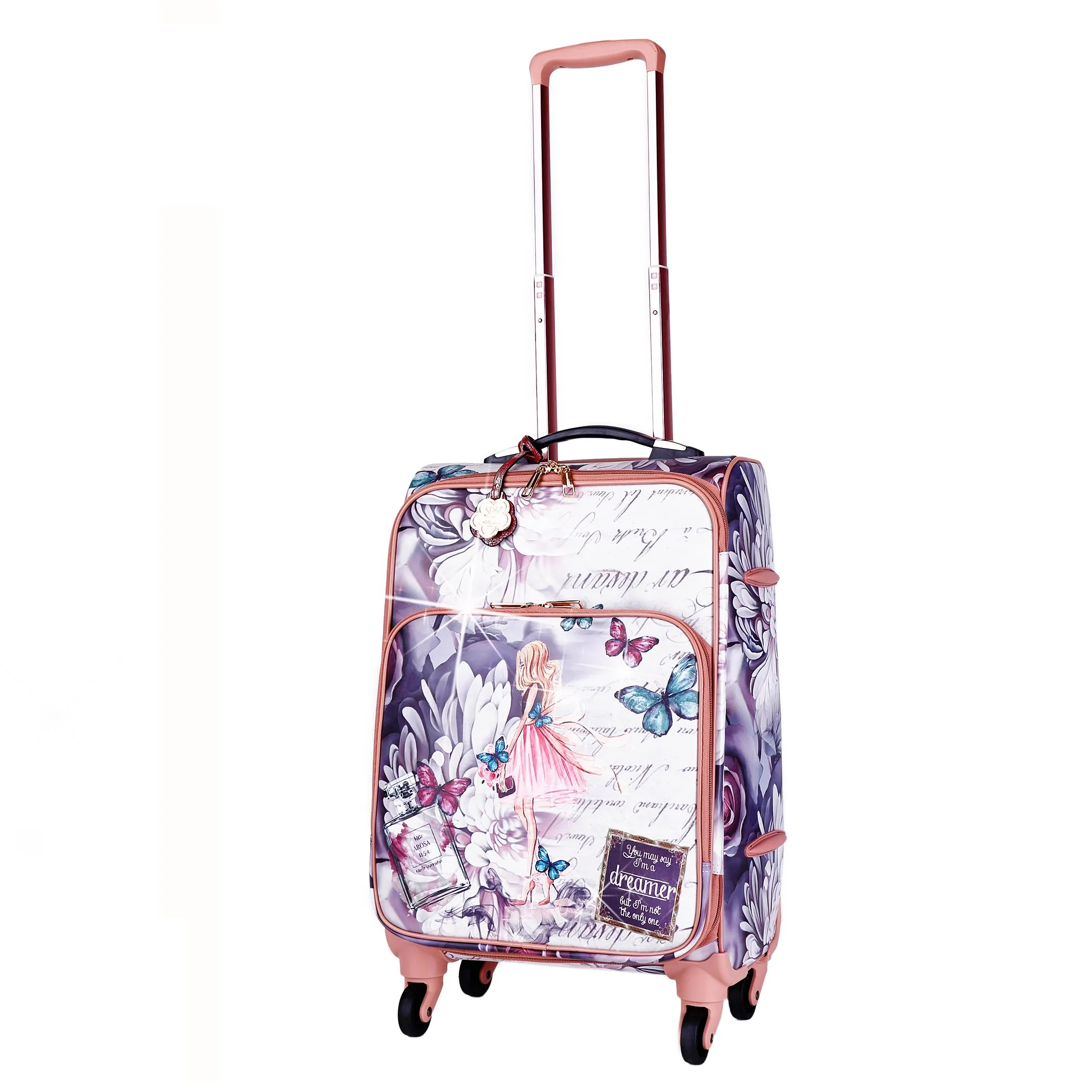 Arosa Elegant Floral Spinner Luggage