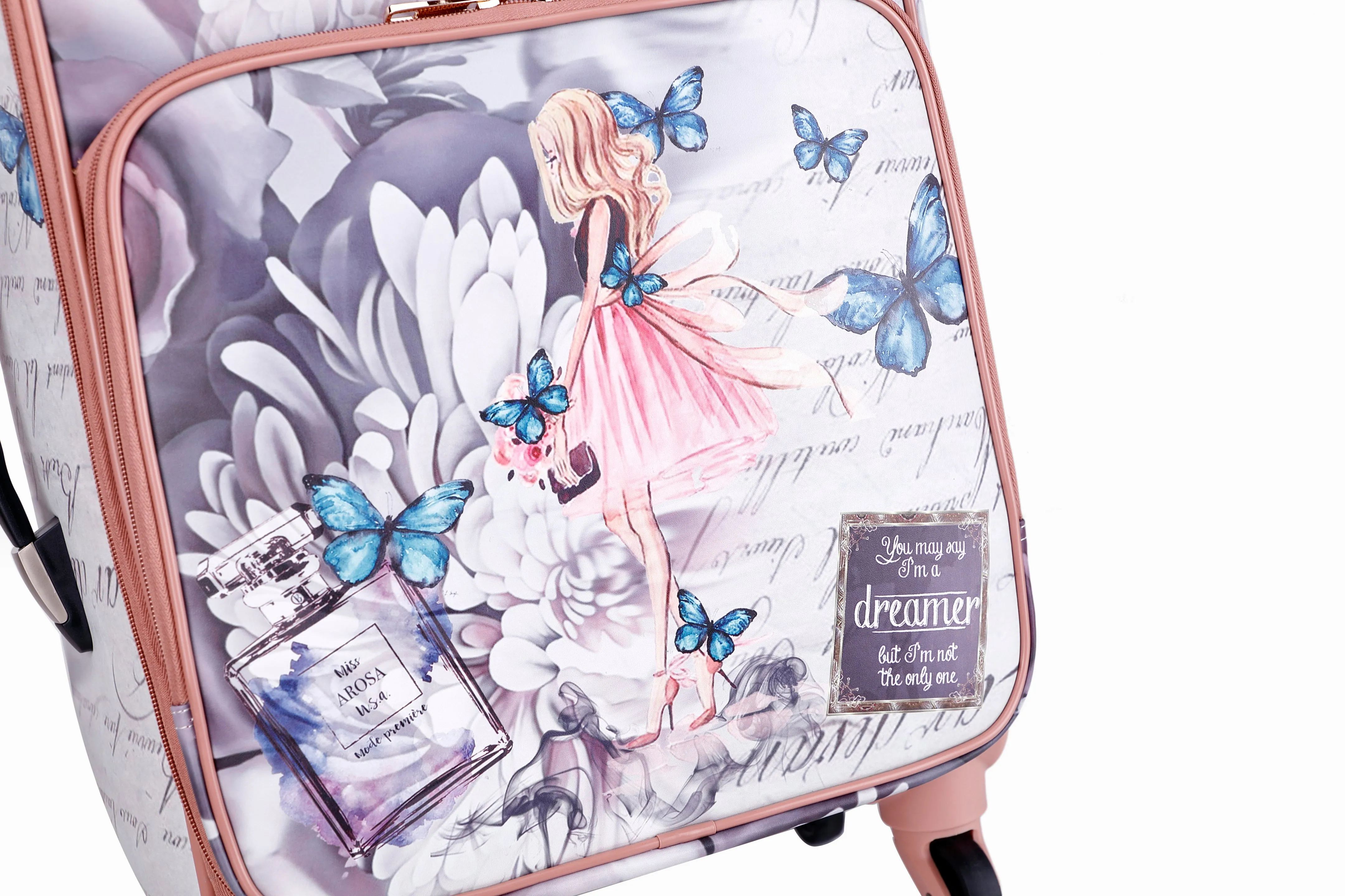 Arosa Elegant Floral Spinner Luggage