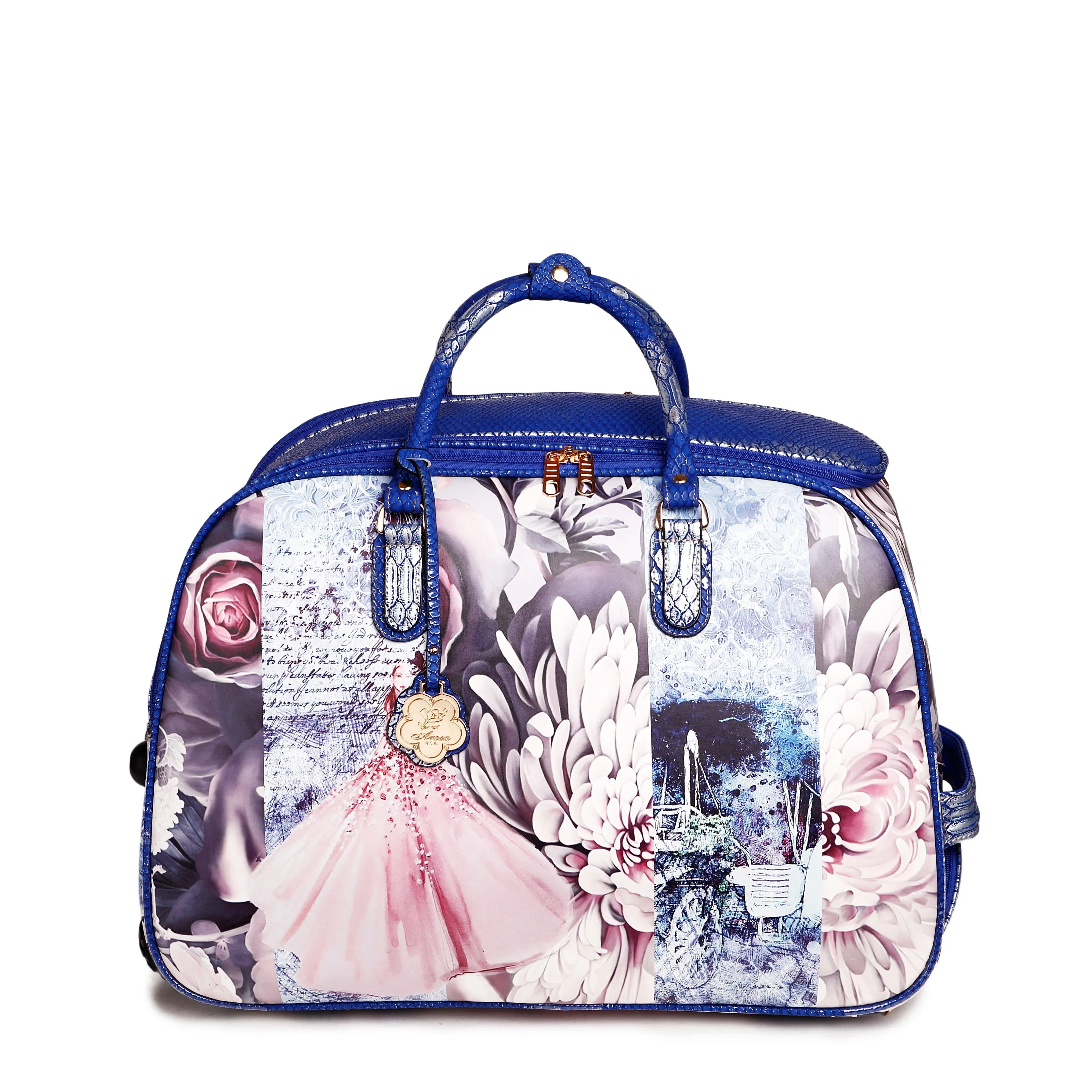 Arosa Luxurious Floral Print 2-Piece Luggage Set