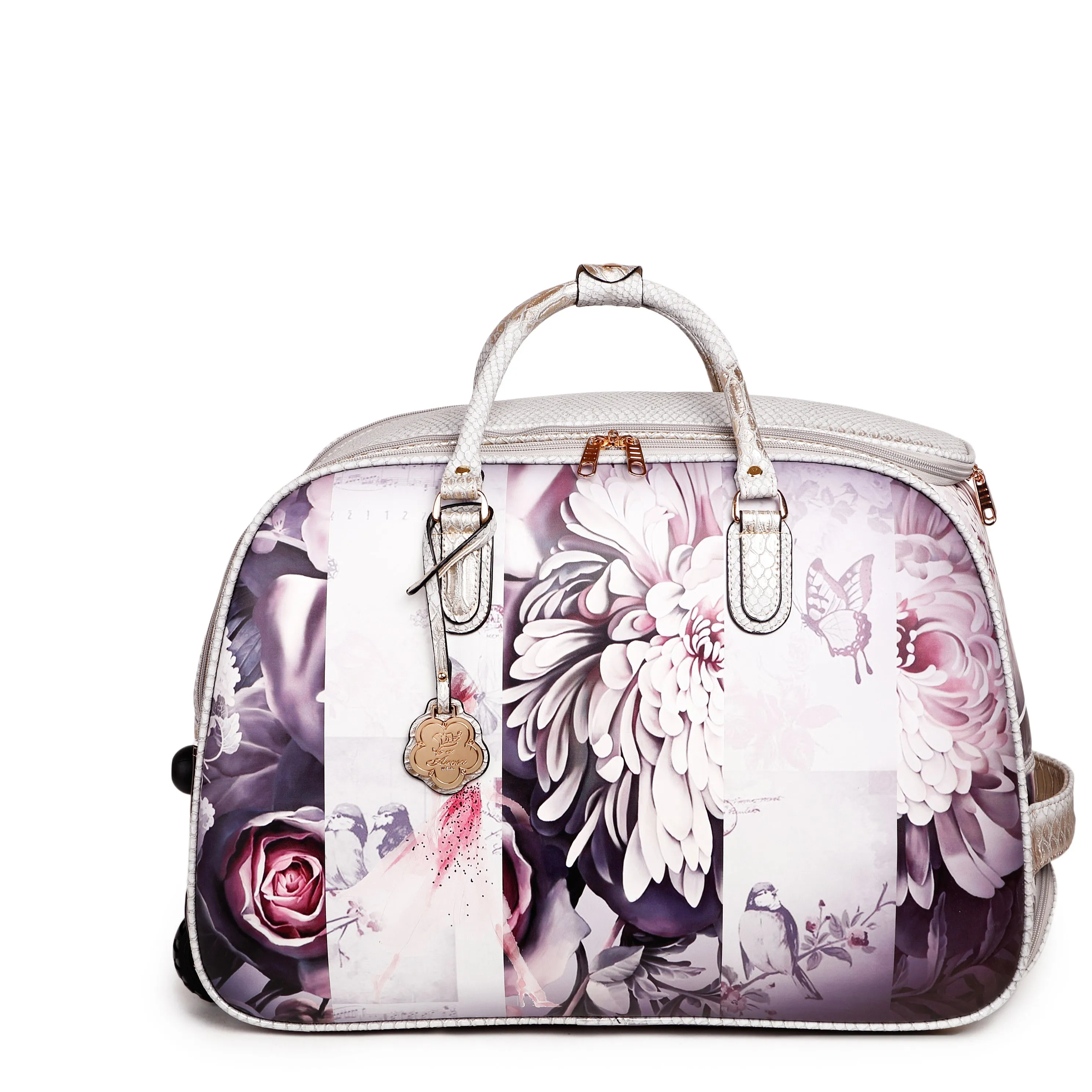 Arosa Luxurious Floral Print 2-Piece Luggage Set