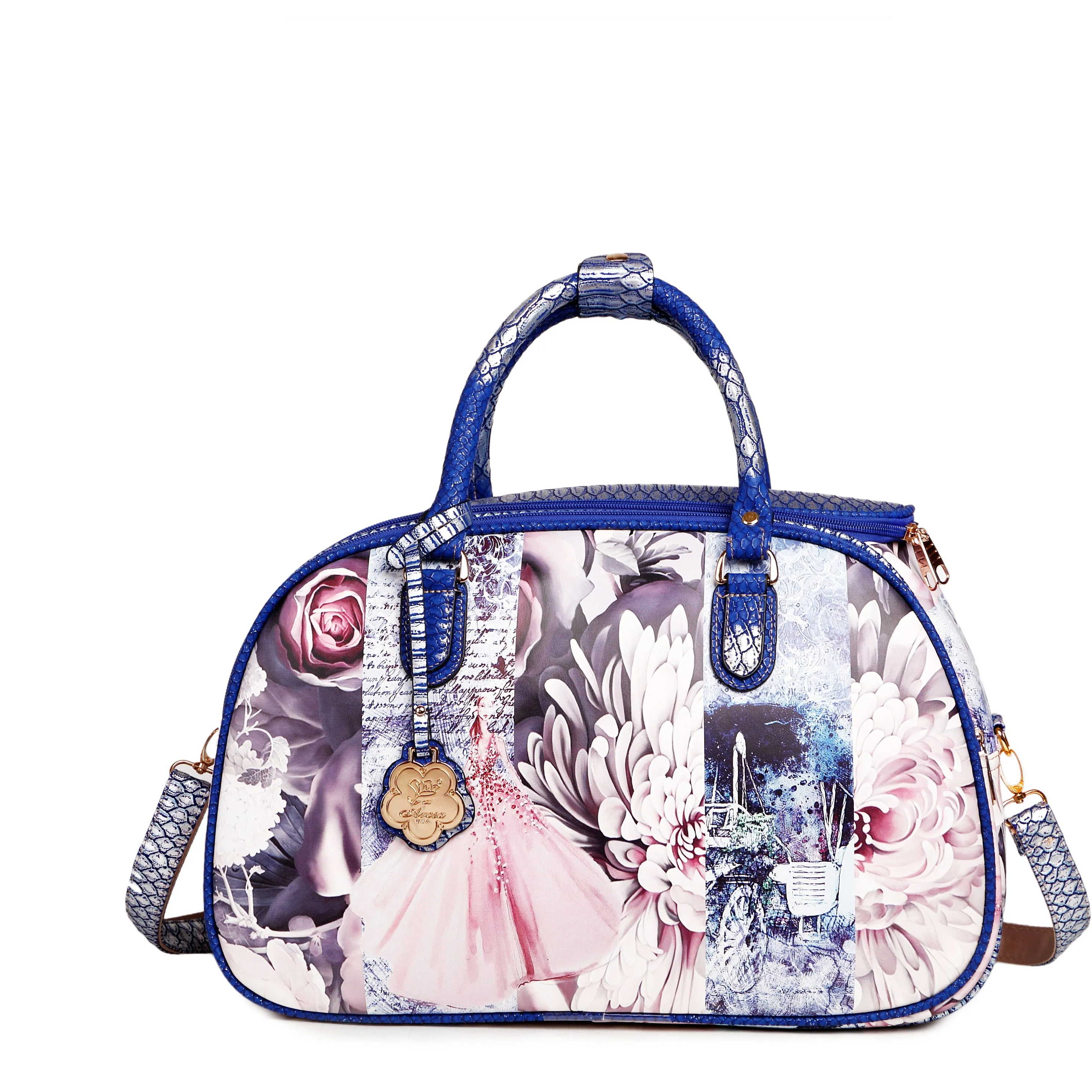 Arosa Luxurious Floral Print 2-Piece Luggage Set