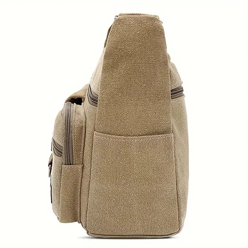 Bags Canvas Large Capacity Shoulder Bag Multi-pocket