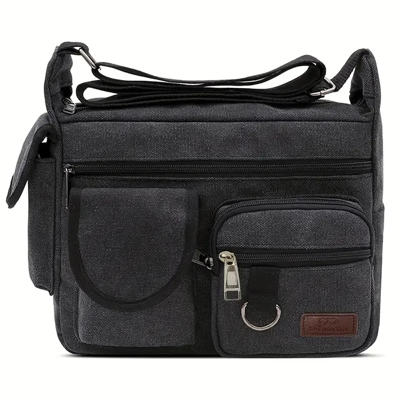 Bags Canvas Large Capacity Shoulder Bag Multi-pocket