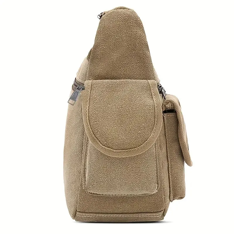 Bags Canvas Large Capacity Shoulder Bag Multi-pocket