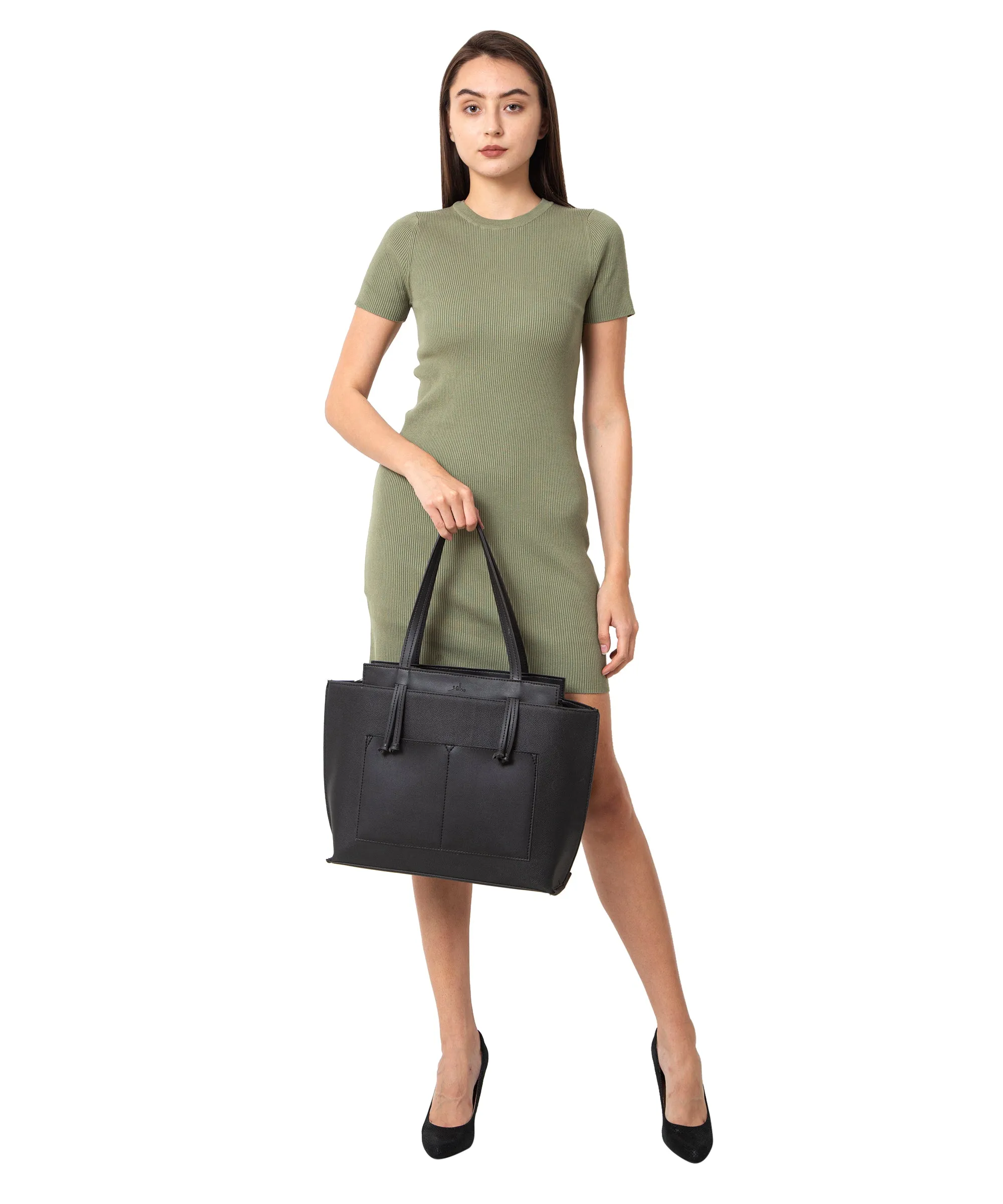 Black Oversized Shopper Bag