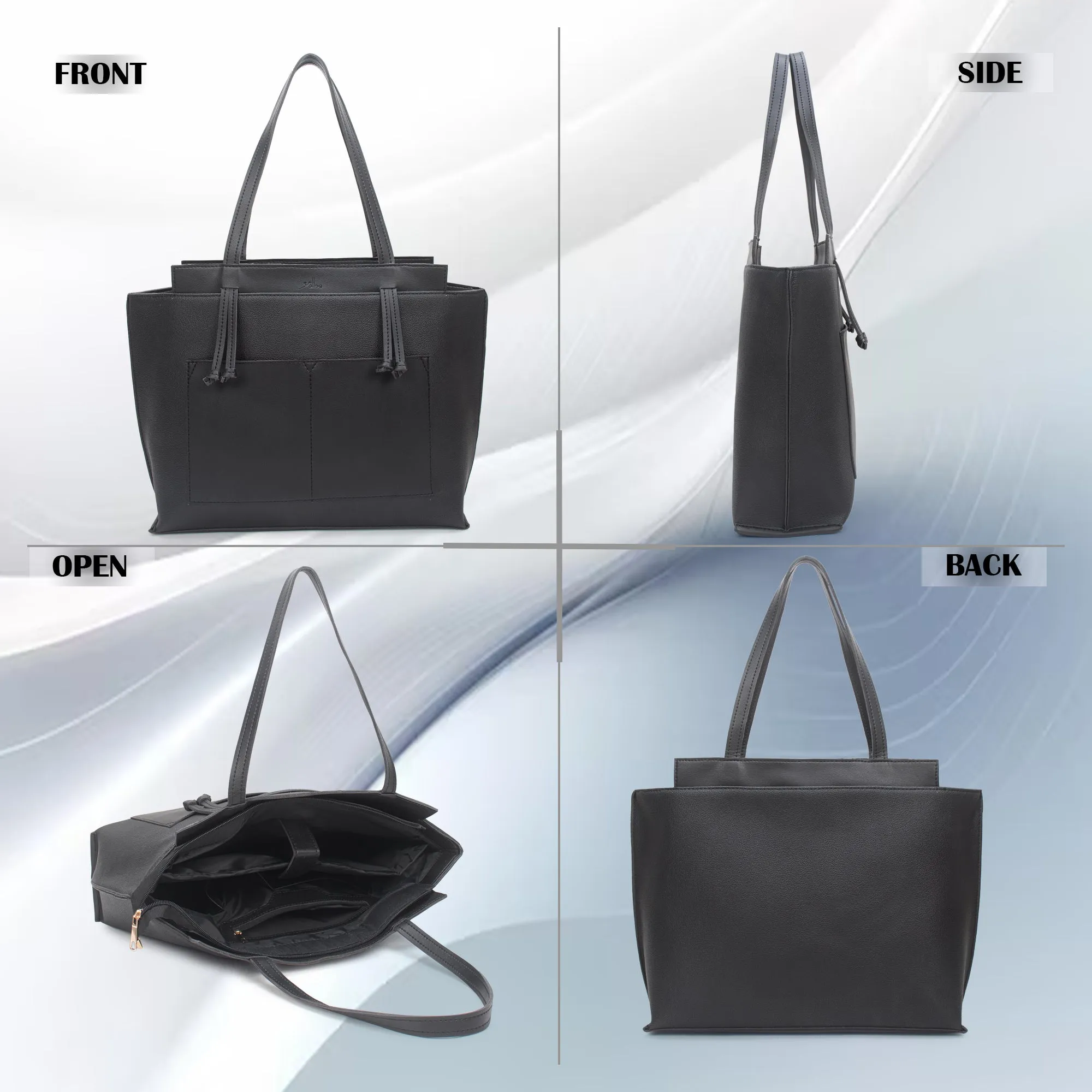 Black Oversized Shopper Bag