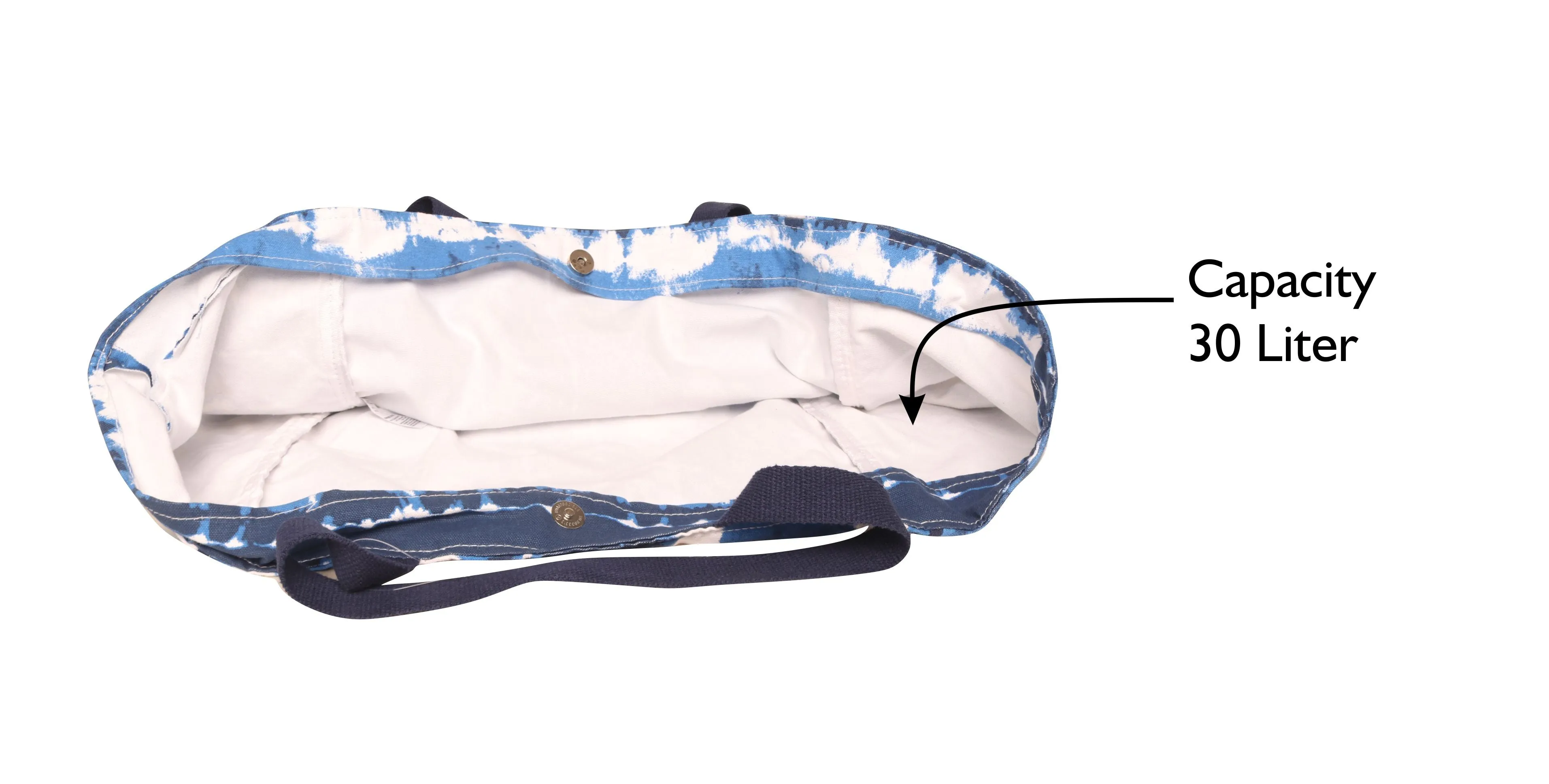 Blue Tie Dye Print Oversized Shopper Bag