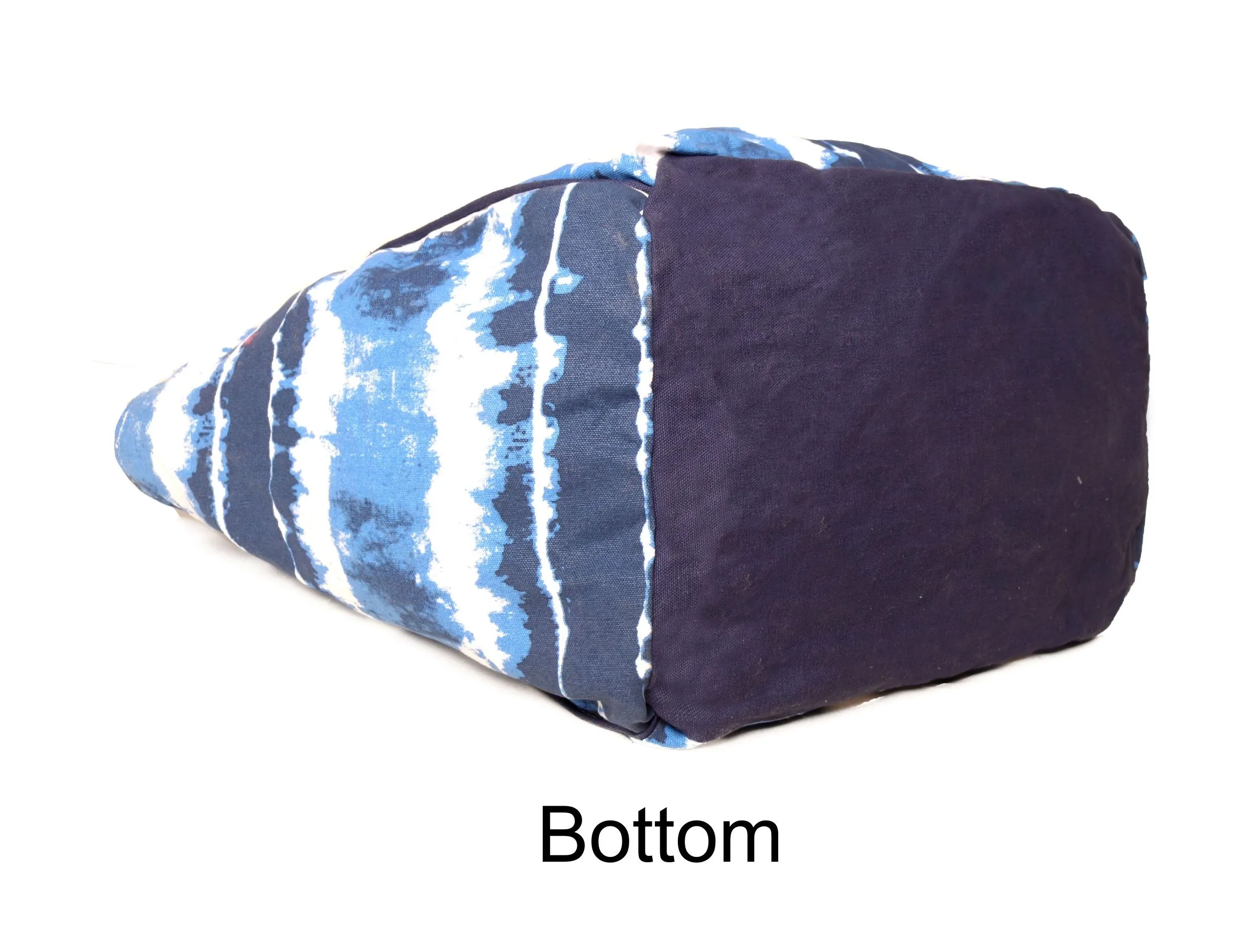 Blue Tie Dye Print Oversized Shopper Bag