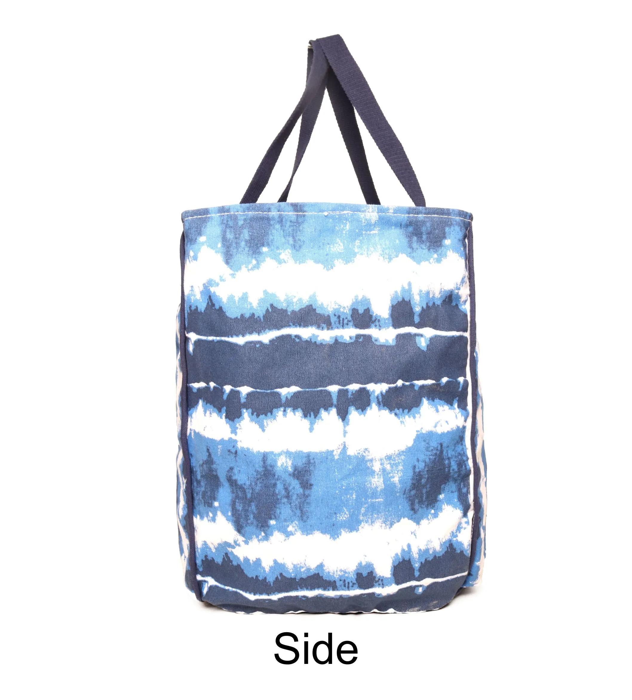 Blue Tie Dye Print Oversized Shopper Bag