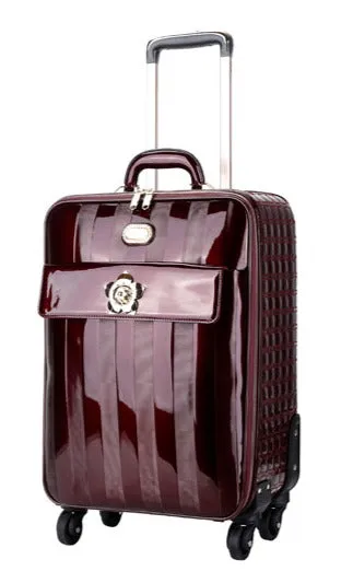 Brangio Glossy Striped Trolley Bag