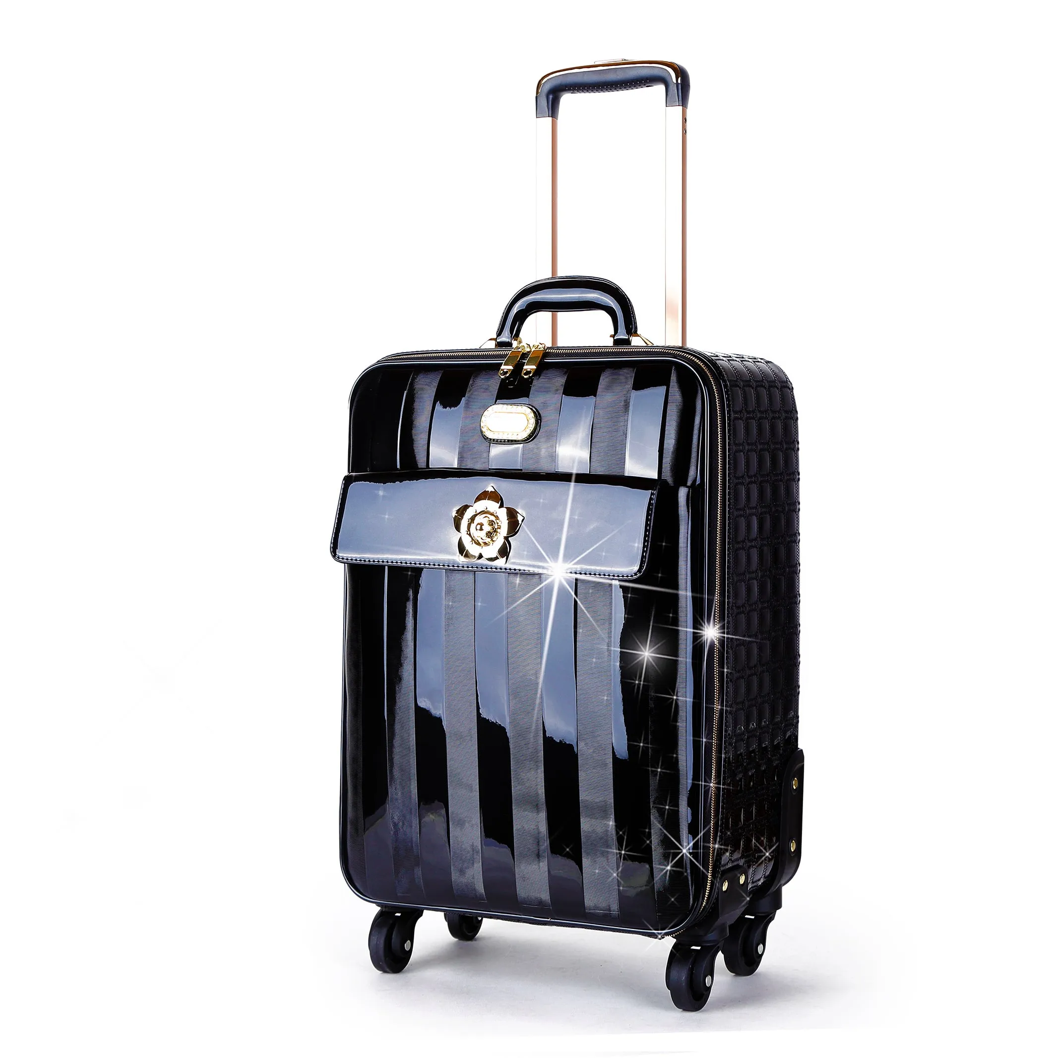 Brangio Glossy Striped Trolley Bag