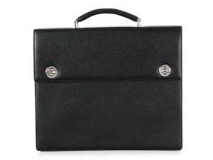 Bulgari Black Triple Gusset Briefcase