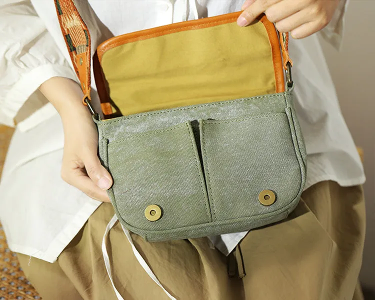 Canvas Over The Shoulder Bag Canvas Messenger Bag