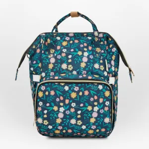 Chic Diaper Bag Backpack for New Parents (Capacity - 20L) , Night Bloom