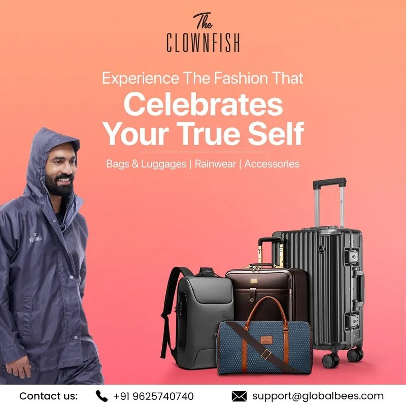 Clownfish Backpack - Versatile Travel & Office Bag | 45x35x18cm | Grey