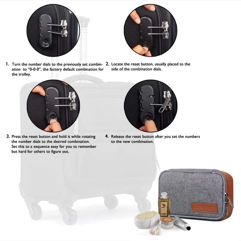 Combo: THE CLOWNFISH Unisex Briefcase - Waterproof, Cushioned Sleeve | Includes Toiletry Kit | 15.6 inch | Black