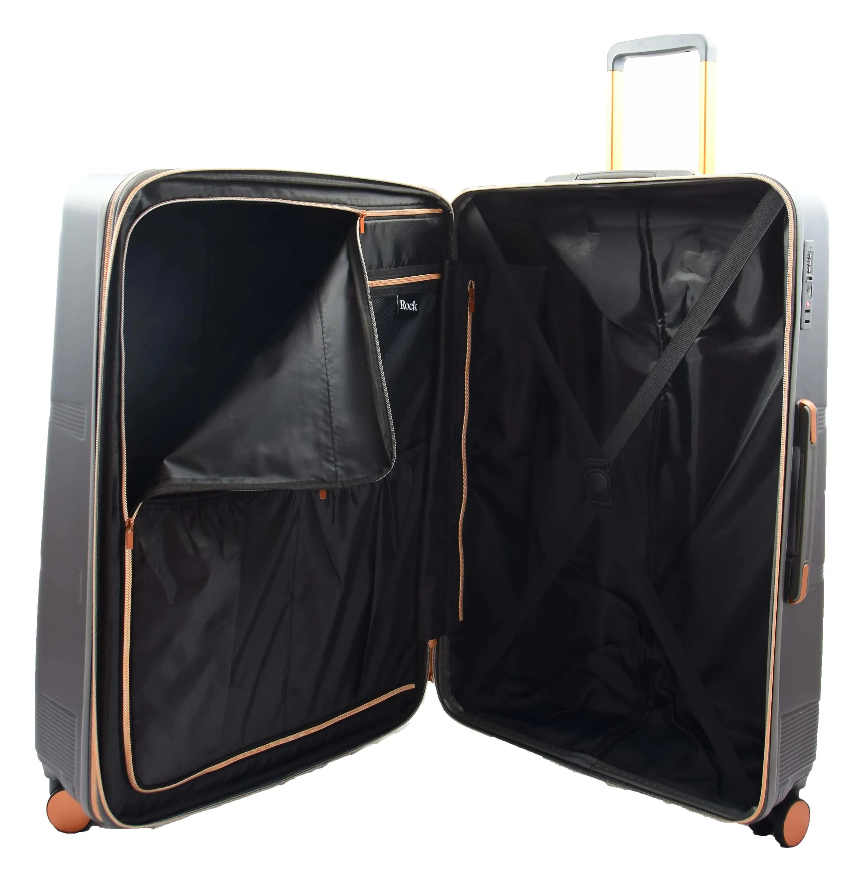 DR513 Expandable Travel Luggage With 8 Wheels Charcoal