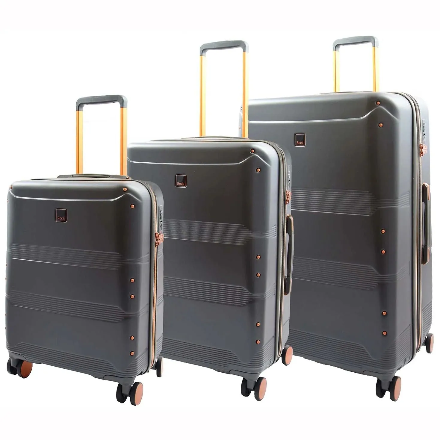 DR513 Expandable Travel Luggage With 8 Wheels Charcoal