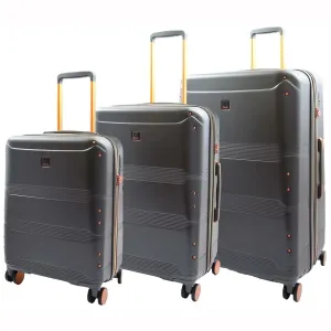 DR513 Expandable Travel Luggage With 8 Wheels Charcoal