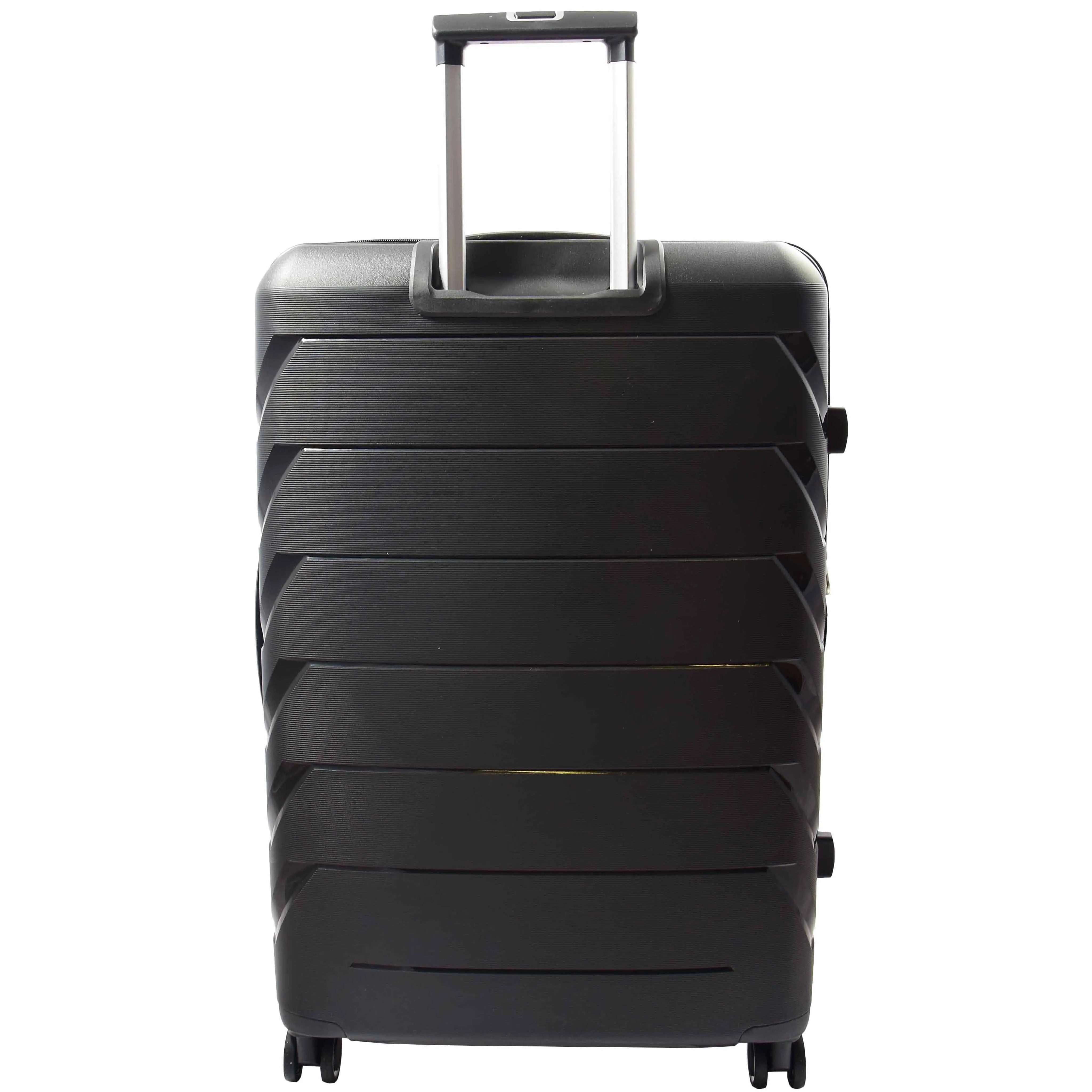 DR553 Expandable Hard Shell Luggage With 8 Spinner Wheels Black