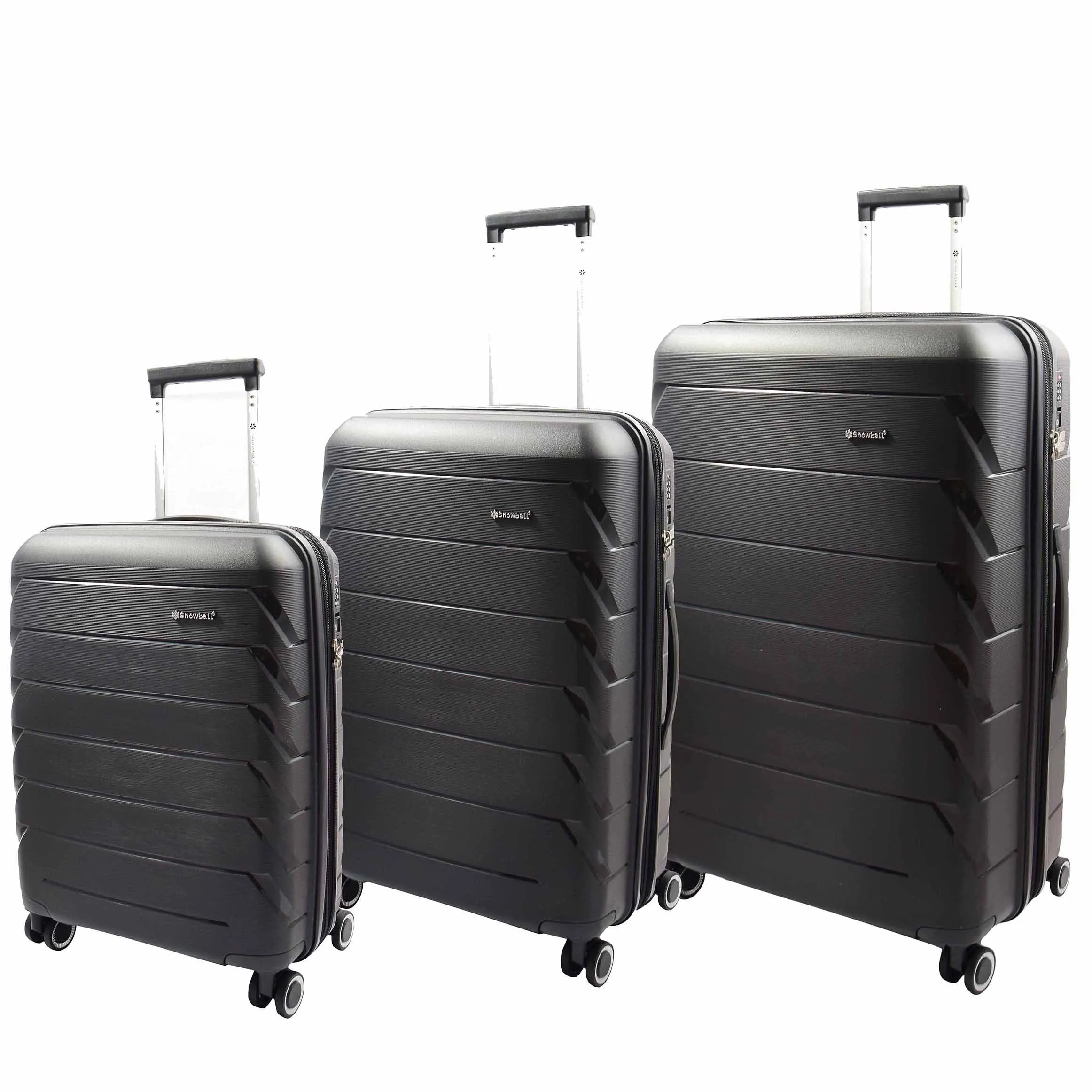 DR553 Expandable Hard Shell Luggage With 8 Spinner Wheels Black