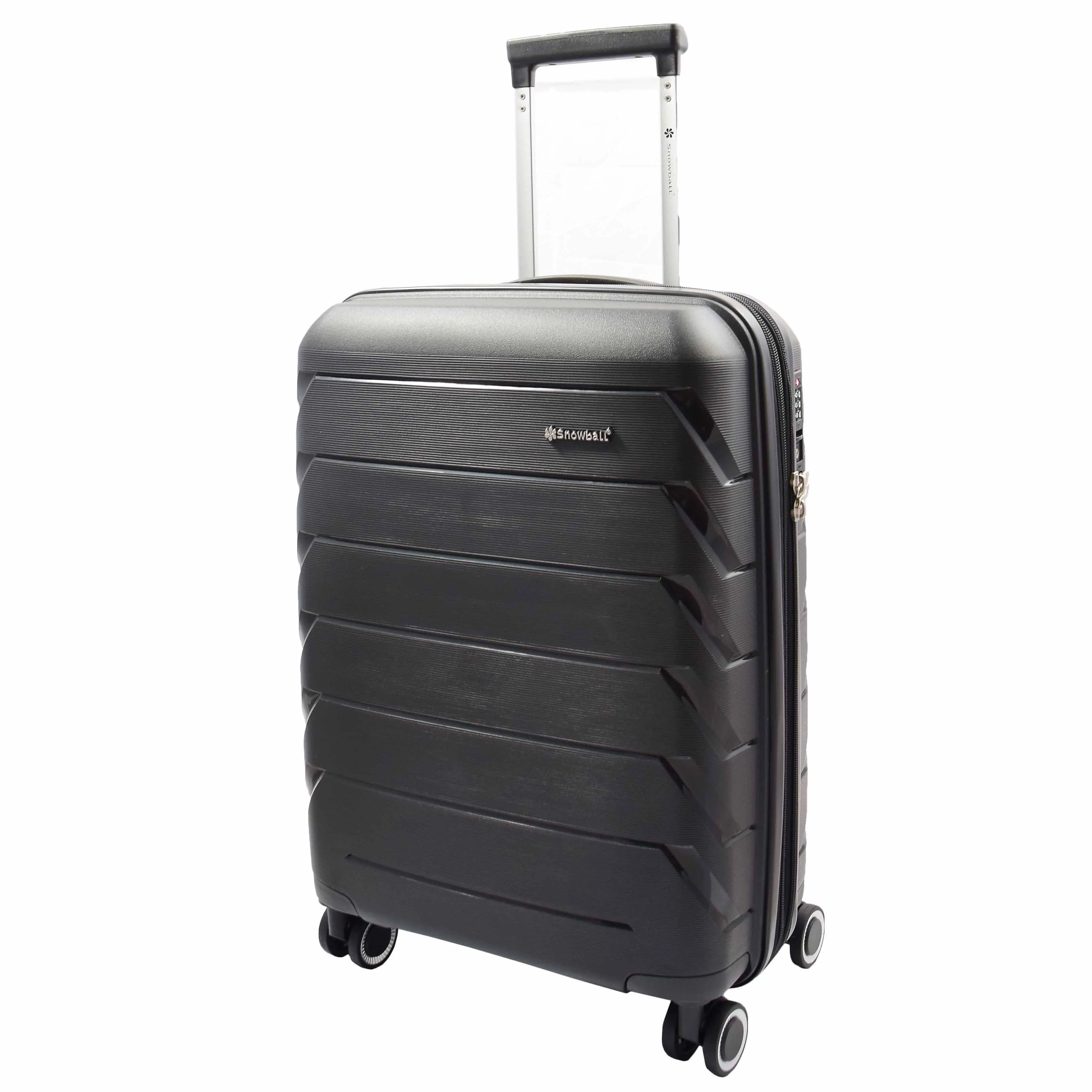 DR553 Expandable Hard Shell Luggage With 8 Spinner Wheels Black