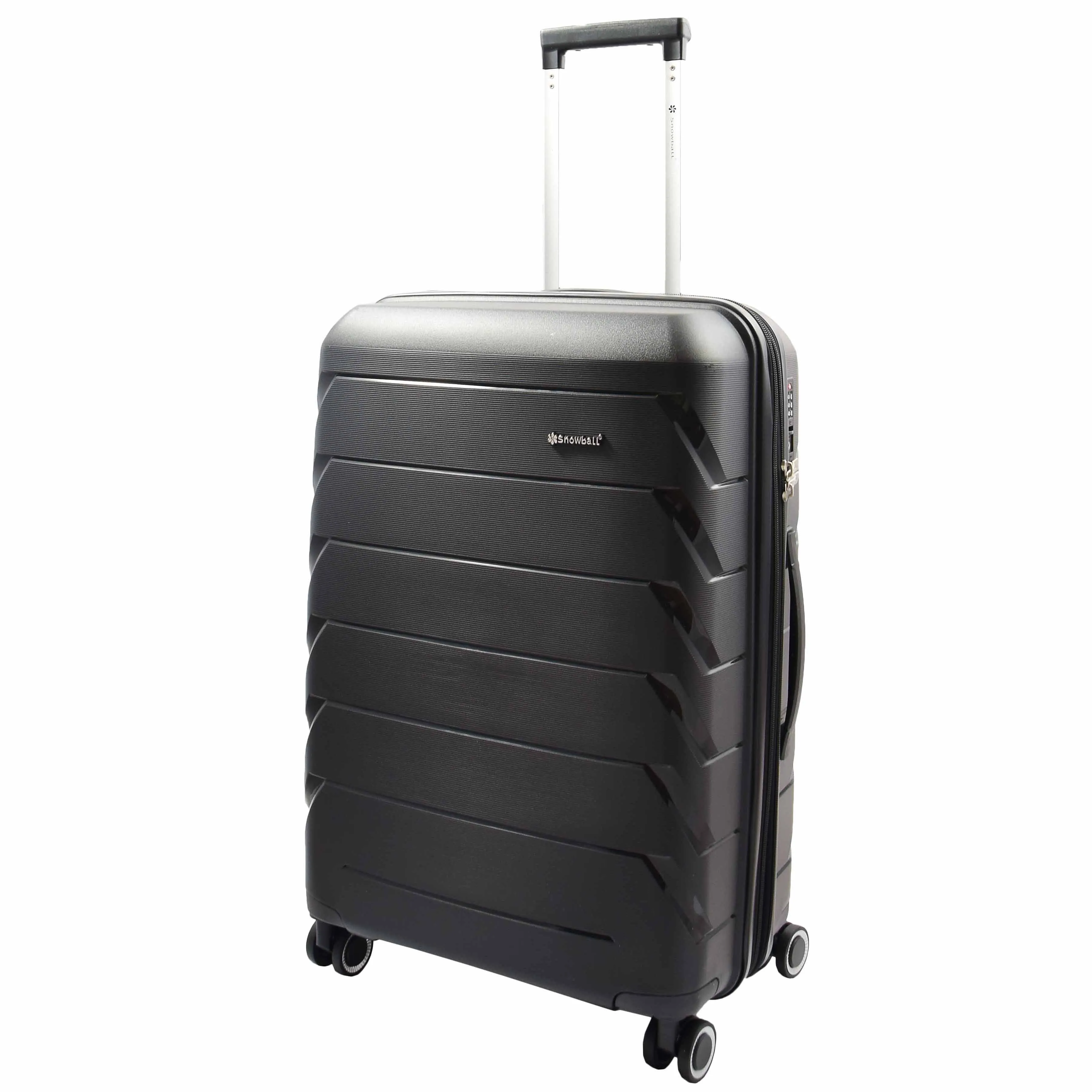 DR553 Expandable Hard Shell Luggage With 8 Spinner Wheels Black