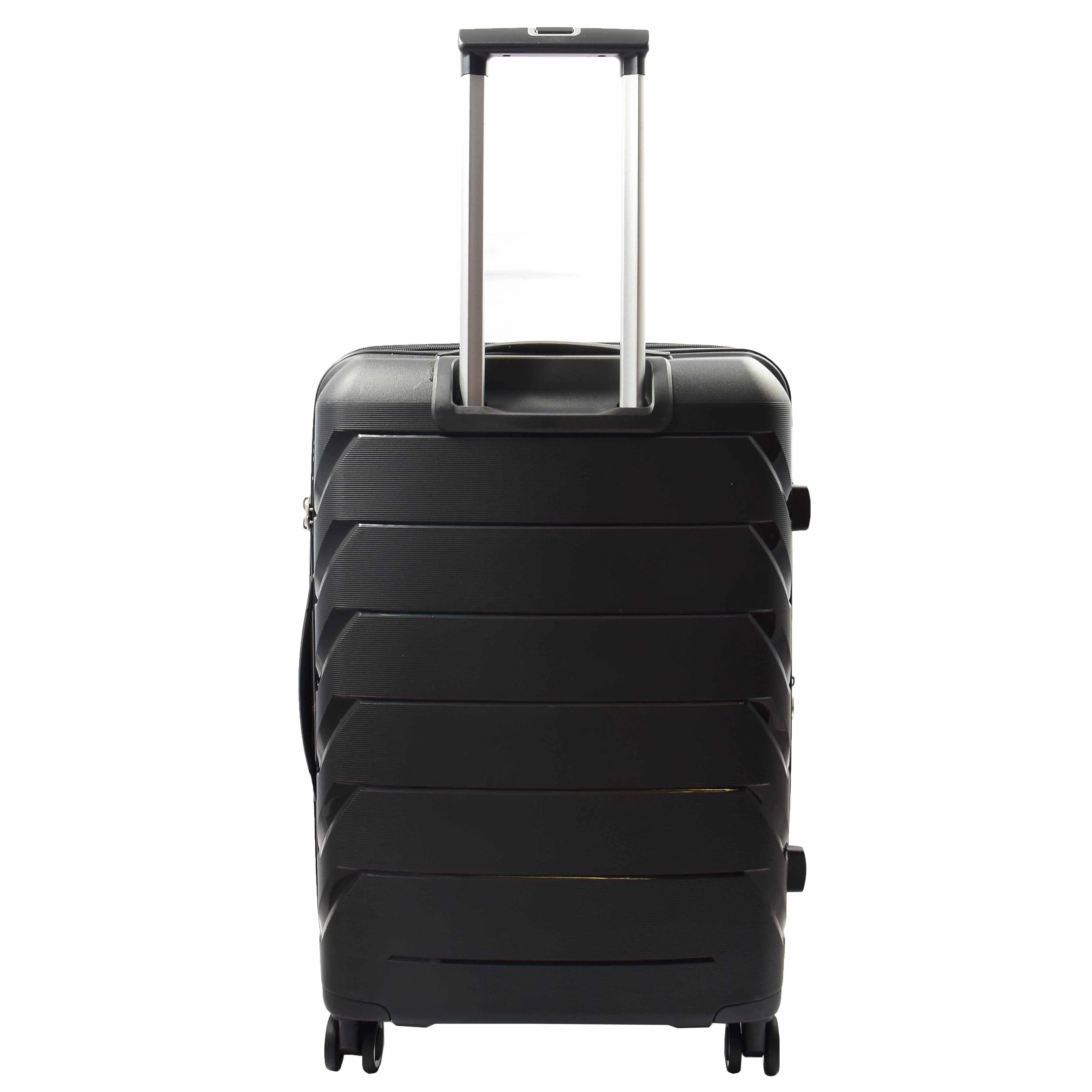DR553 Expandable Hard Shell Luggage With 8 Spinner Wheels Black