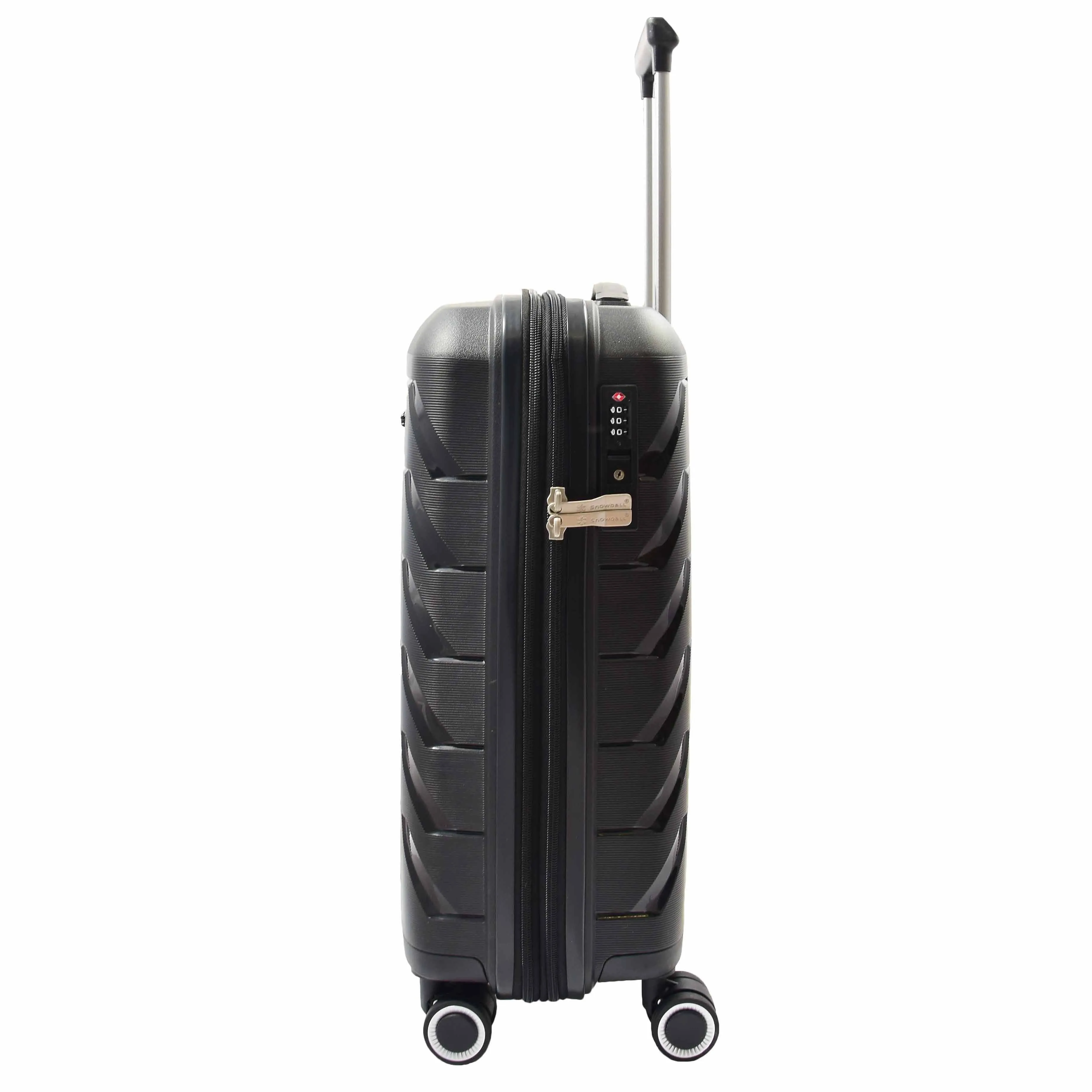DR553 Expandable Hard Shell Luggage With 8 Spinner Wheels Black
