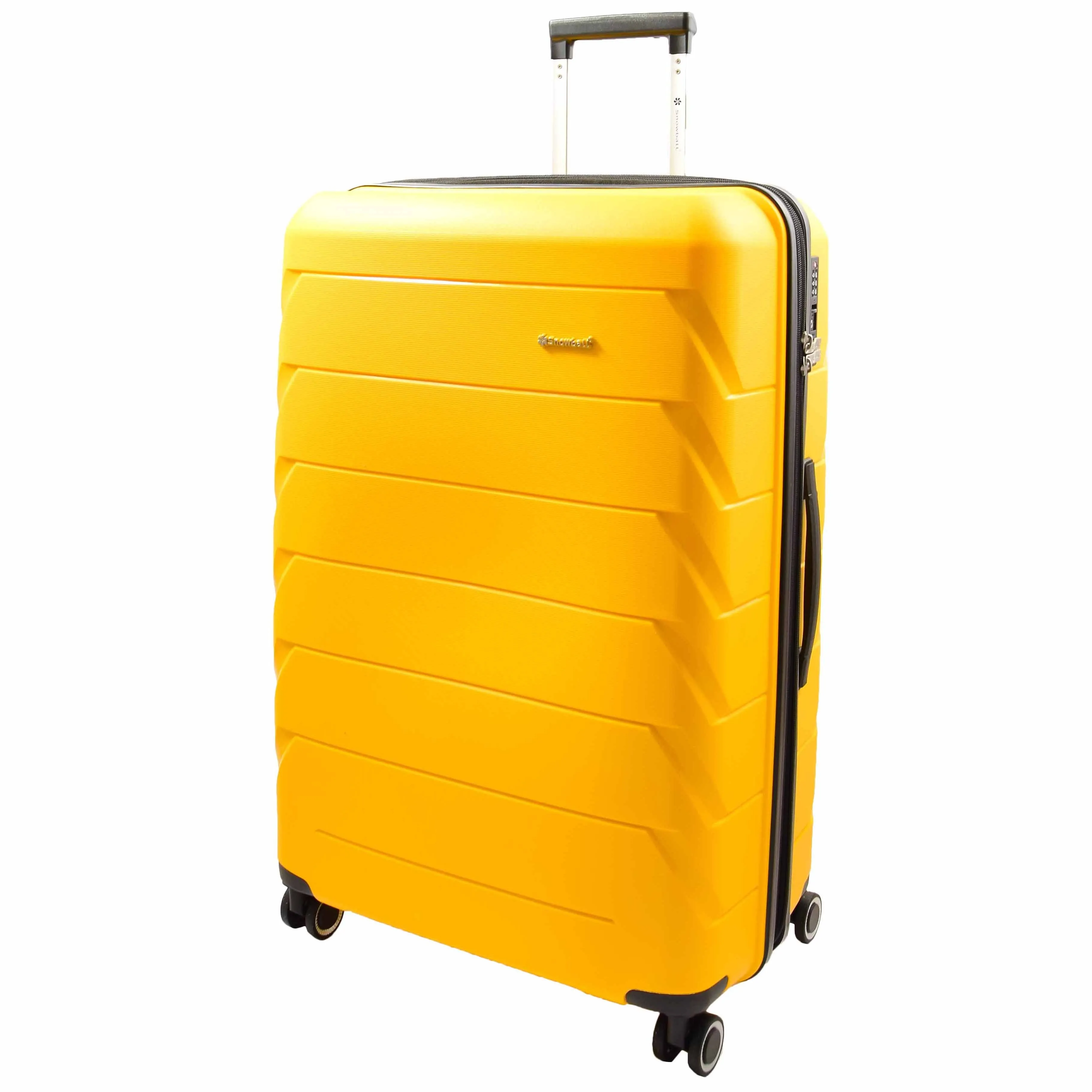 DR553 Expandable Hard Shell Luggage With 8 Spinner Wheels Yellow