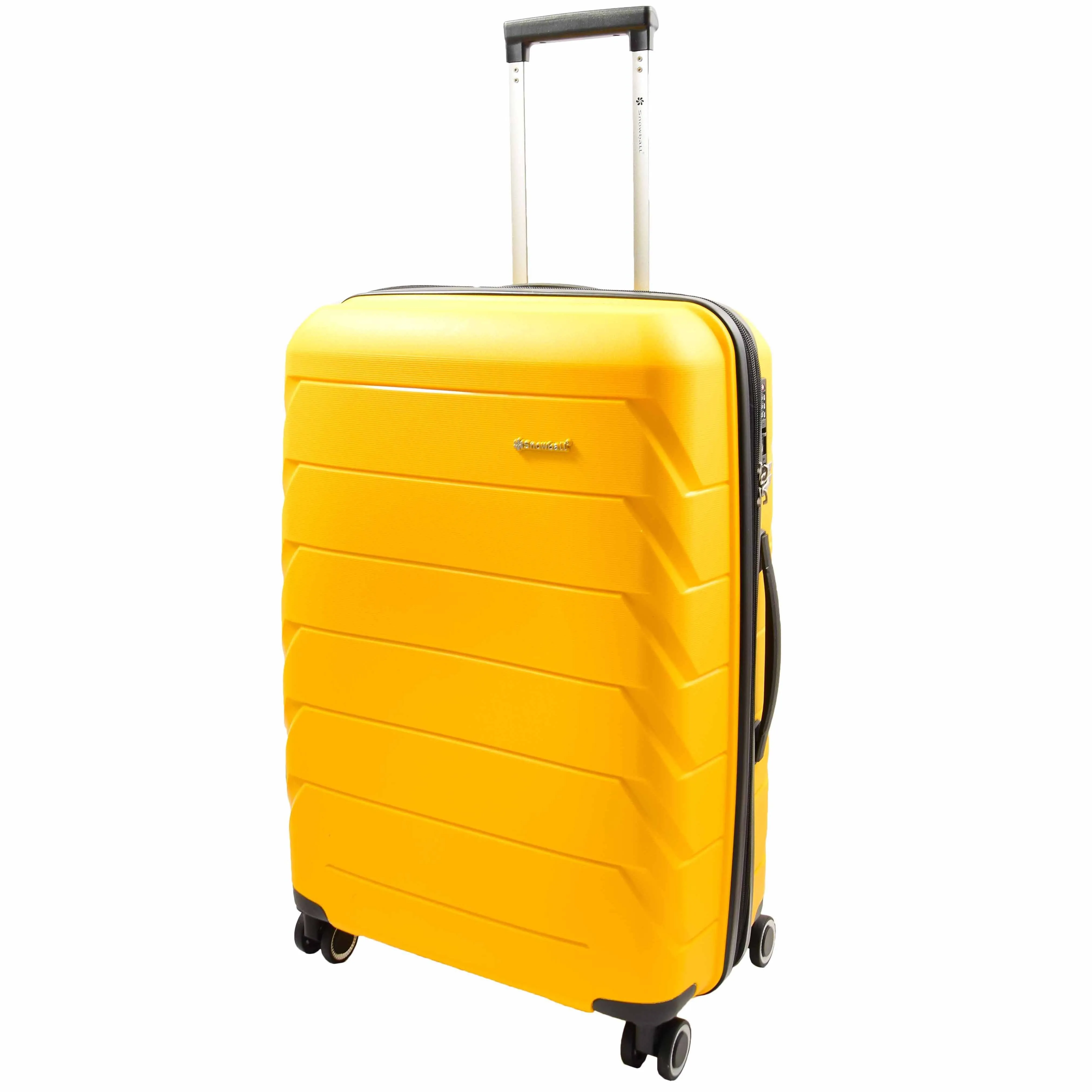 DR553 Expandable Hard Shell Luggage With 8 Spinner Wheels Yellow