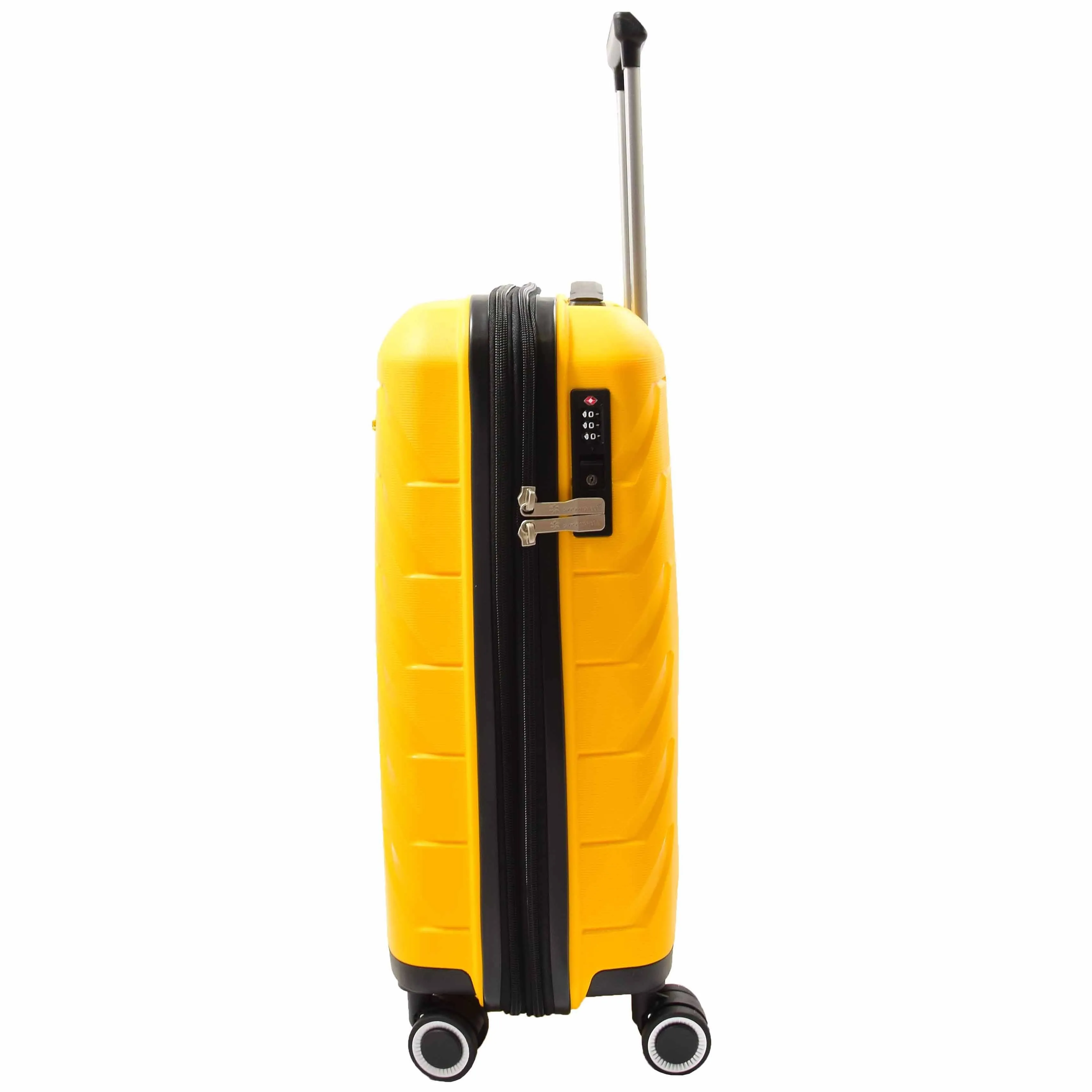 DR553 Expandable Hard Shell Luggage With 8 Spinner Wheels Yellow