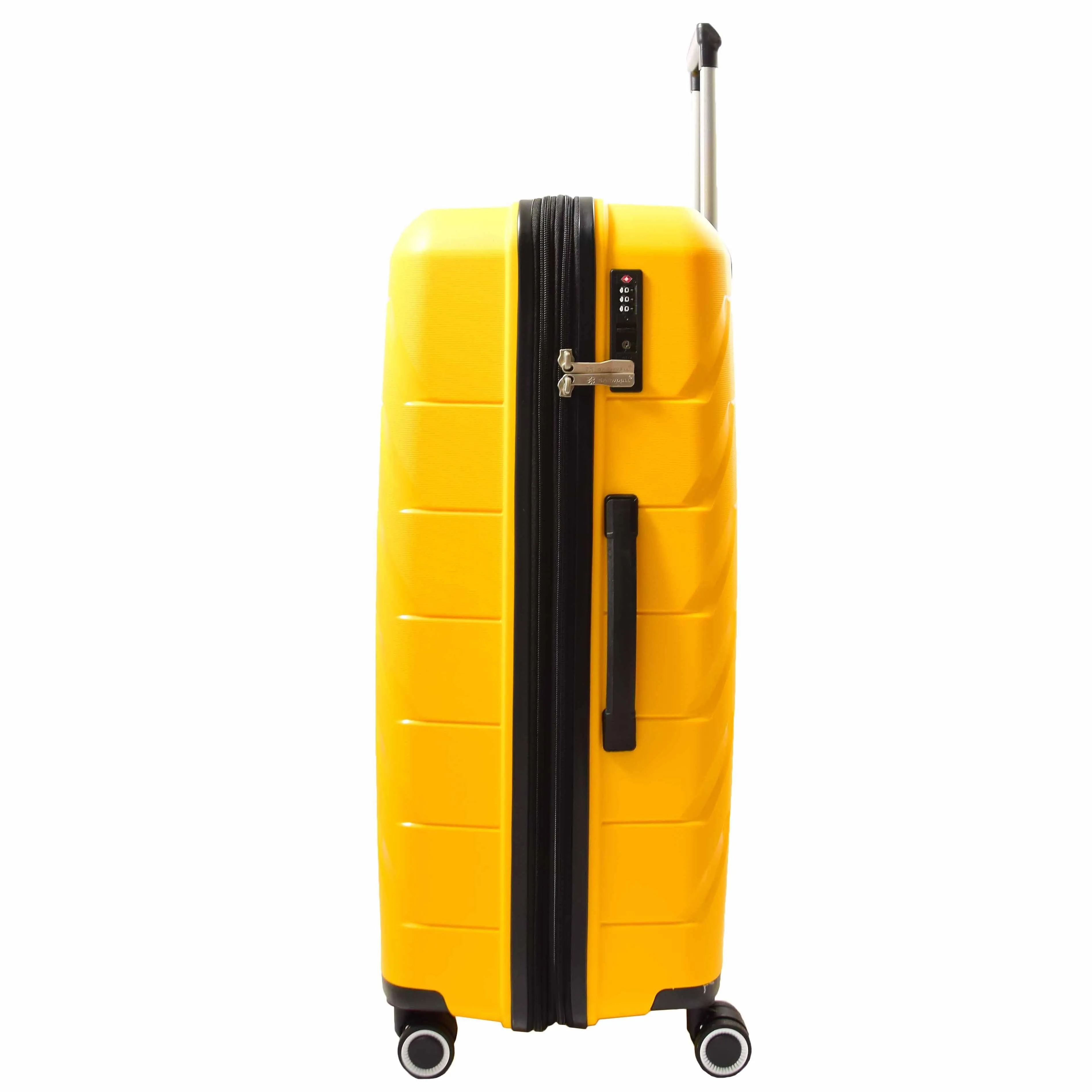 DR553 Expandable Hard Shell Luggage With 8 Spinner Wheels Yellow