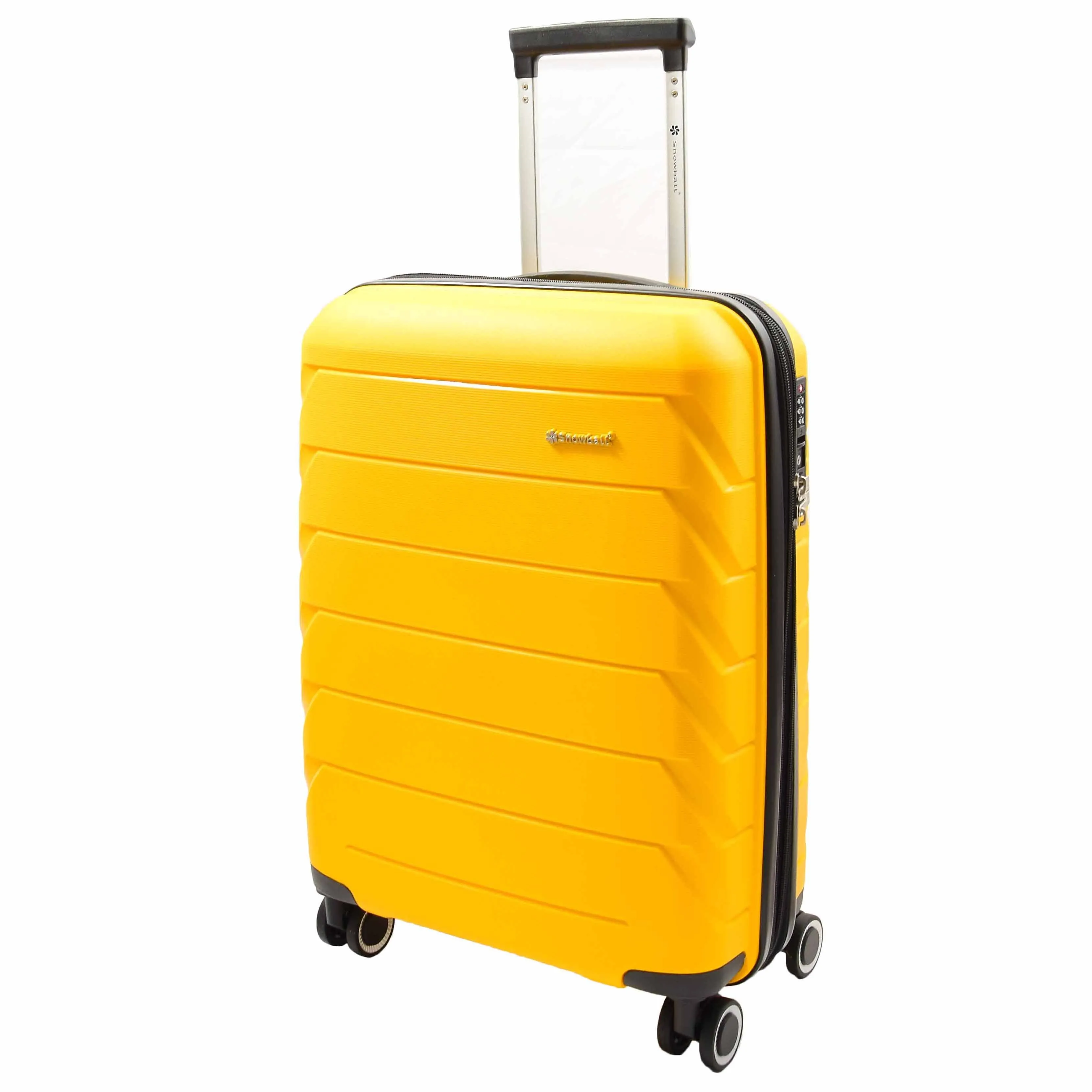 DR553 Expandable Hard Shell Luggage With 8 Spinner Wheels Yellow