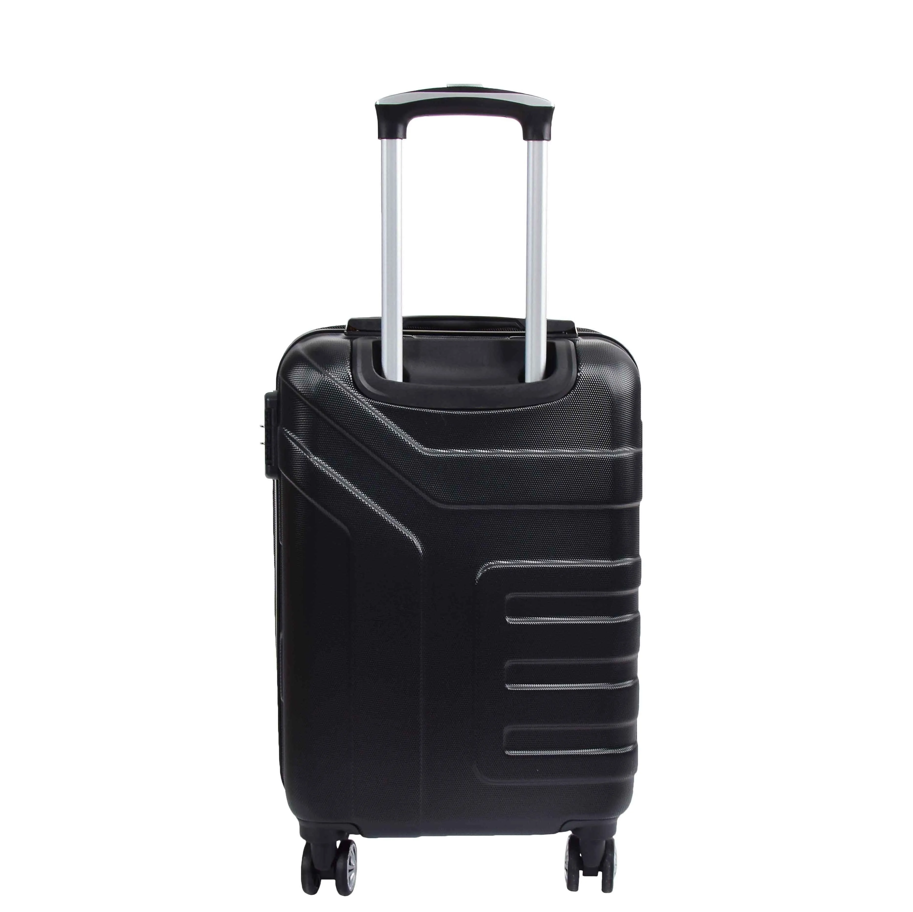 DR575 Expandable Hard Shell Cabin Luggage With Four Wheels Black