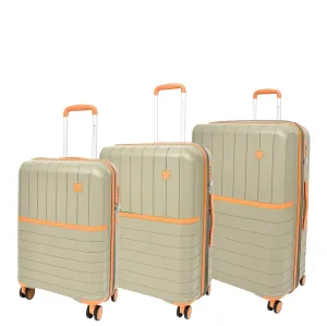 DR626 Hard Shell Expandable Suitcases Wheeled Luggage Champagne