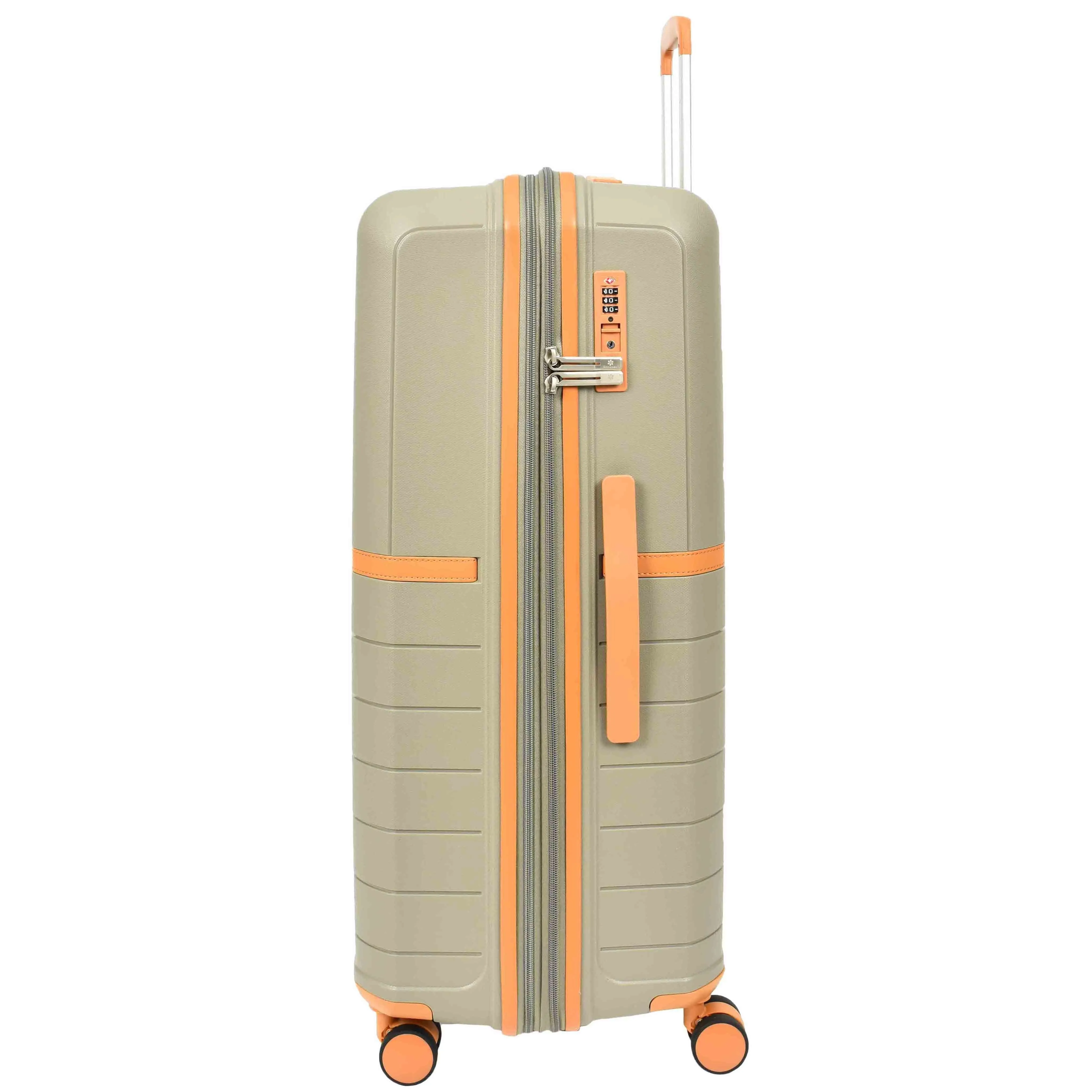 DR626 Hard Shell Expandable Suitcases Wheeled Luggage Champagne