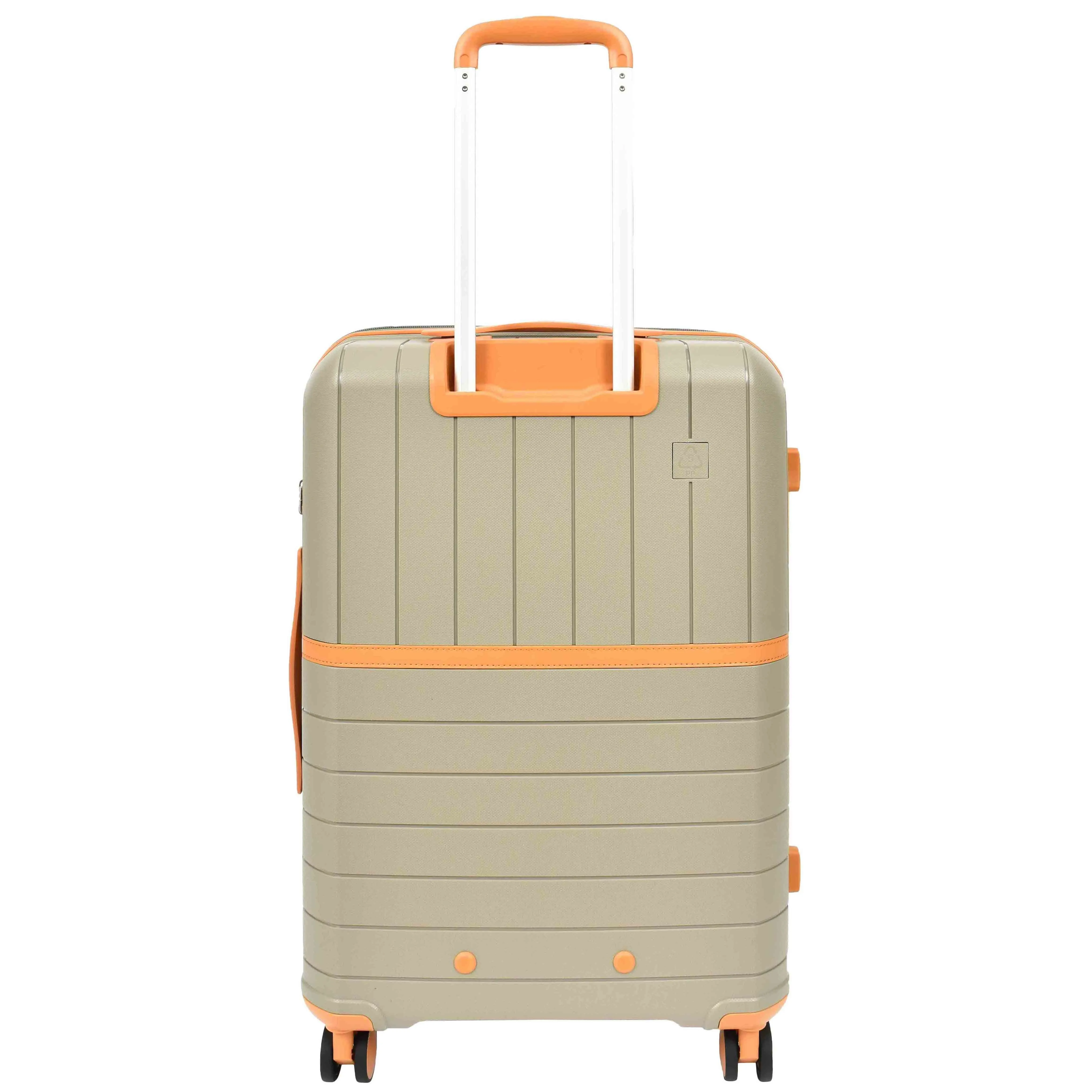 DR626 Hard Shell Expandable Suitcases Wheeled Luggage Champagne