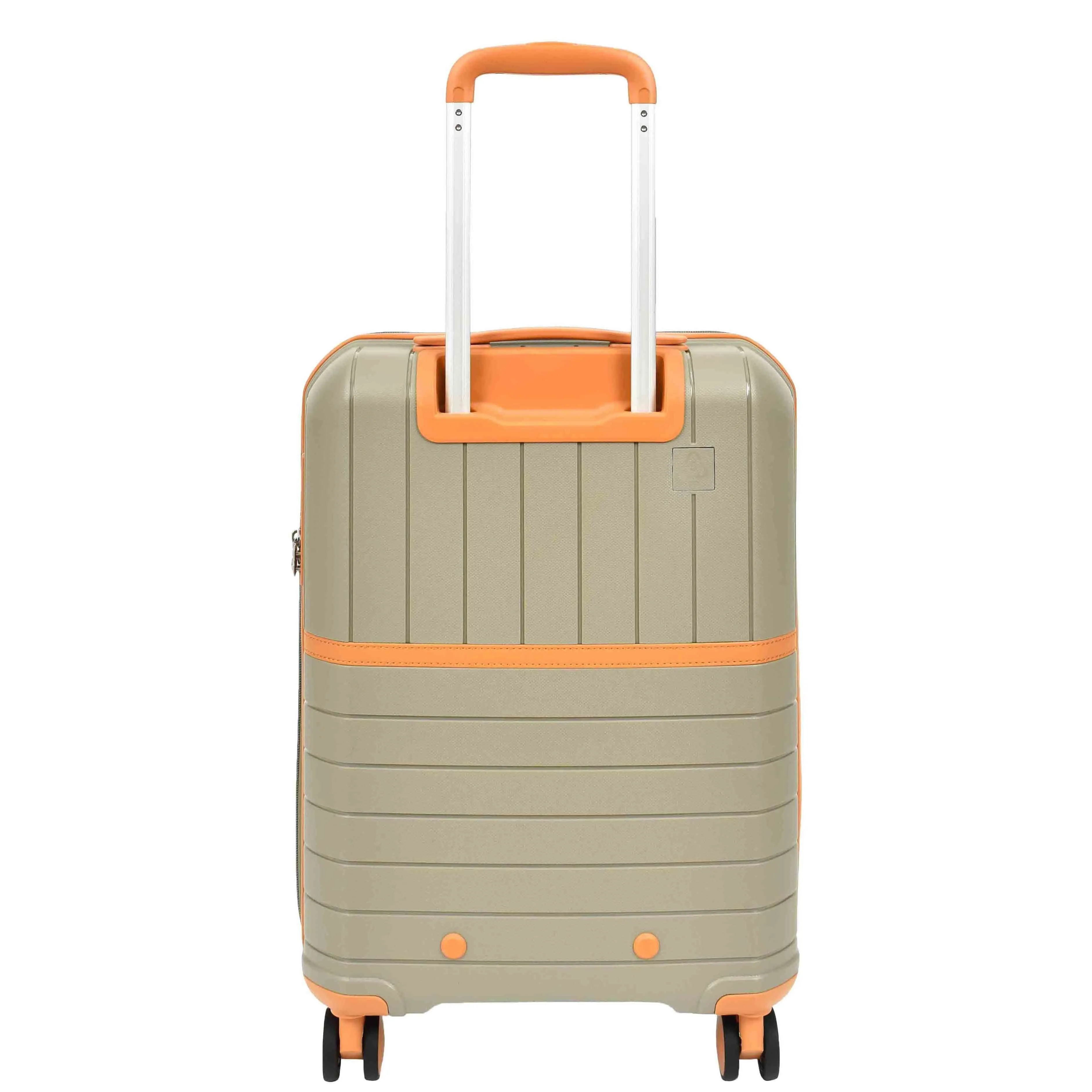 DR626 Hard Shell Expandable Suitcases Wheeled Luggage Champagne
