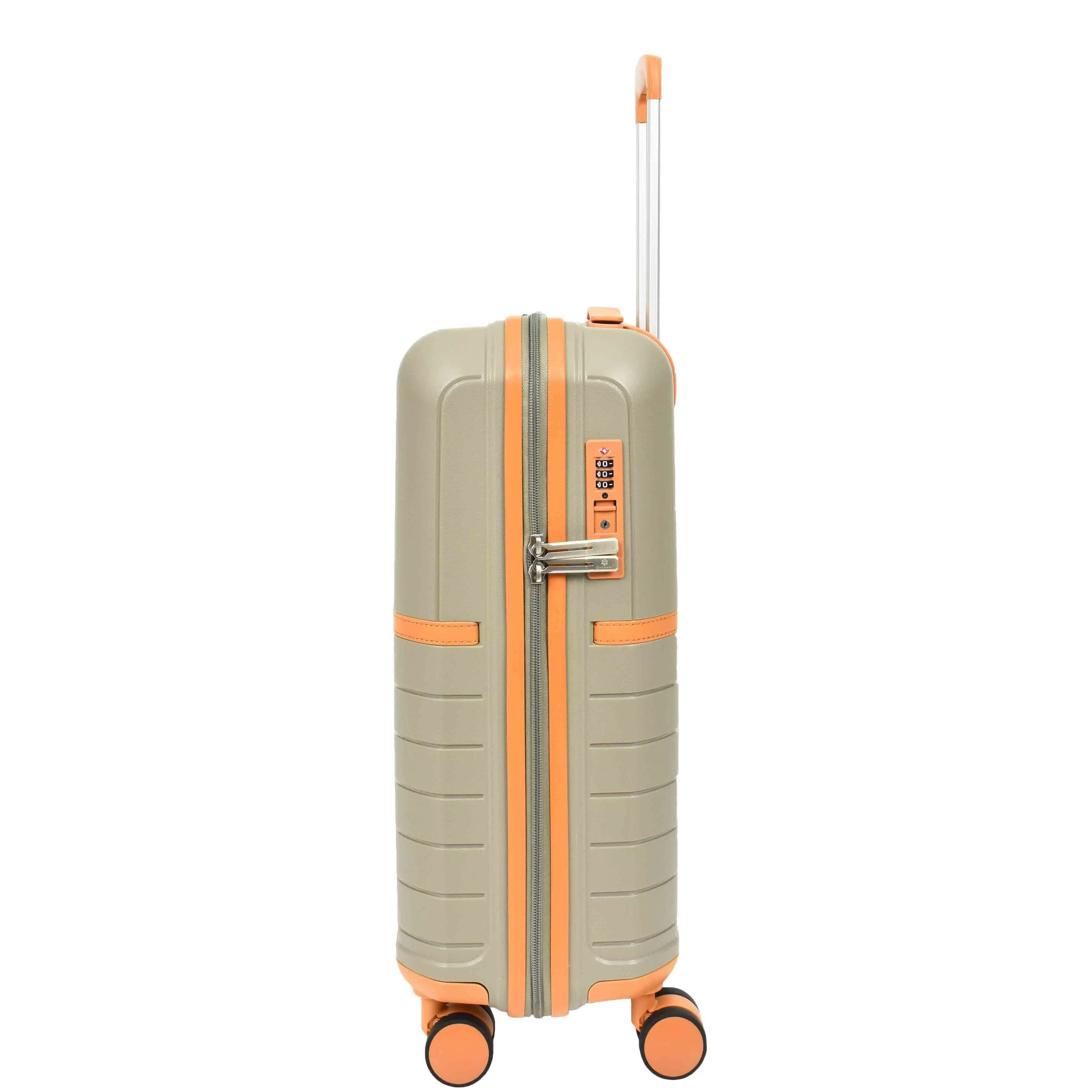 DR626 Hard Shell Expandable Suitcases Wheeled Luggage Champagne