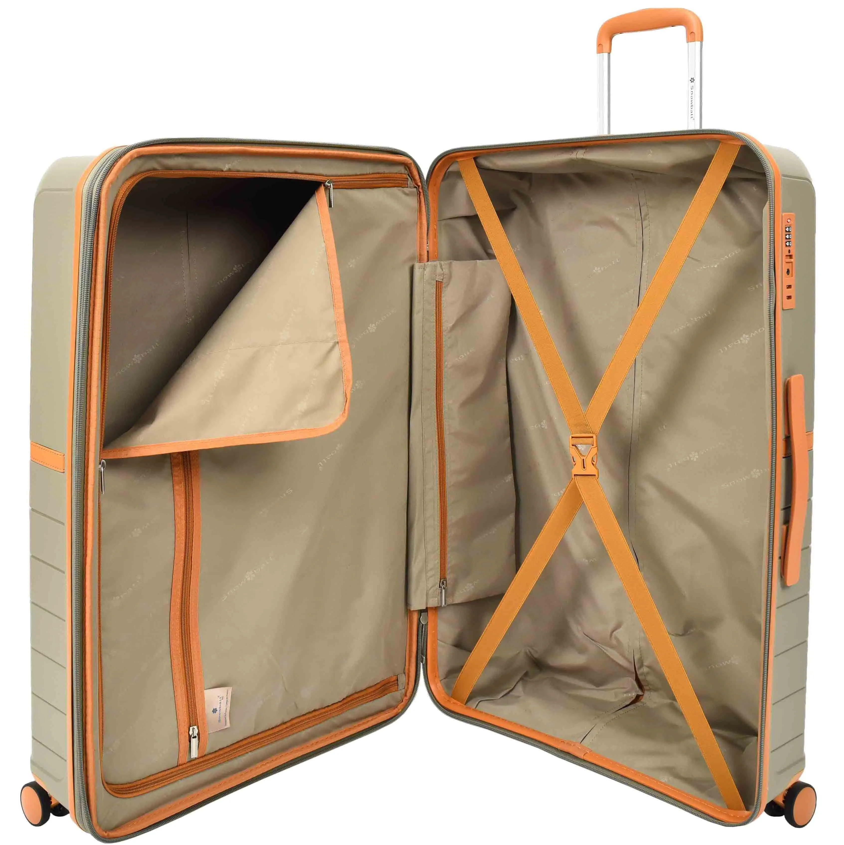 DR626 Hard Shell Expandable Suitcases Wheeled Luggage Champagne