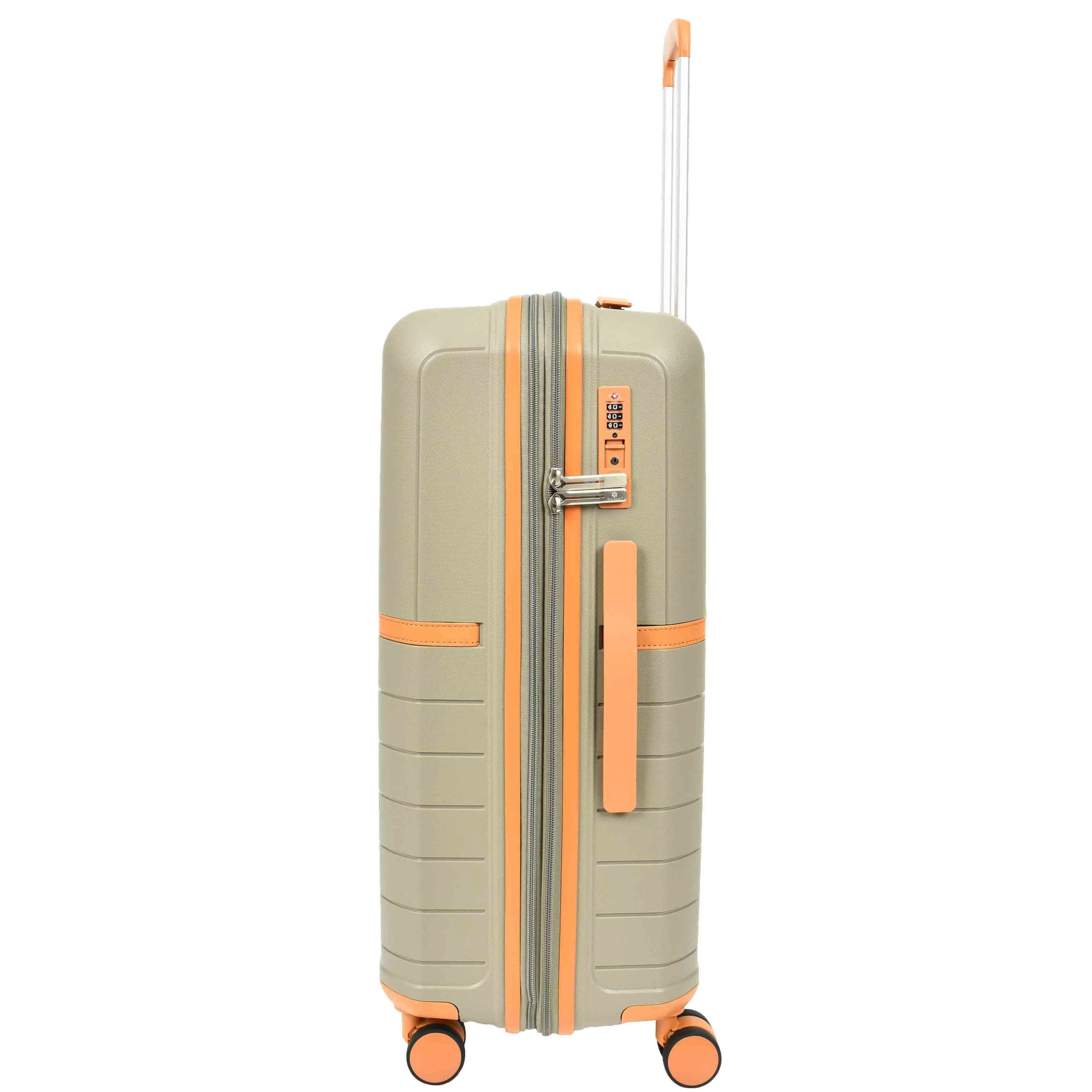DR626 Hard Shell Expandable Suitcases Wheeled Luggage Champagne